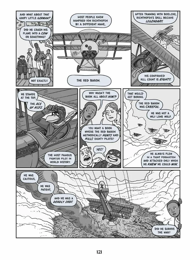 Above the Trenches: A World War I Flying Ace Tale (Nathan Hale's Hazardous Tales #12)