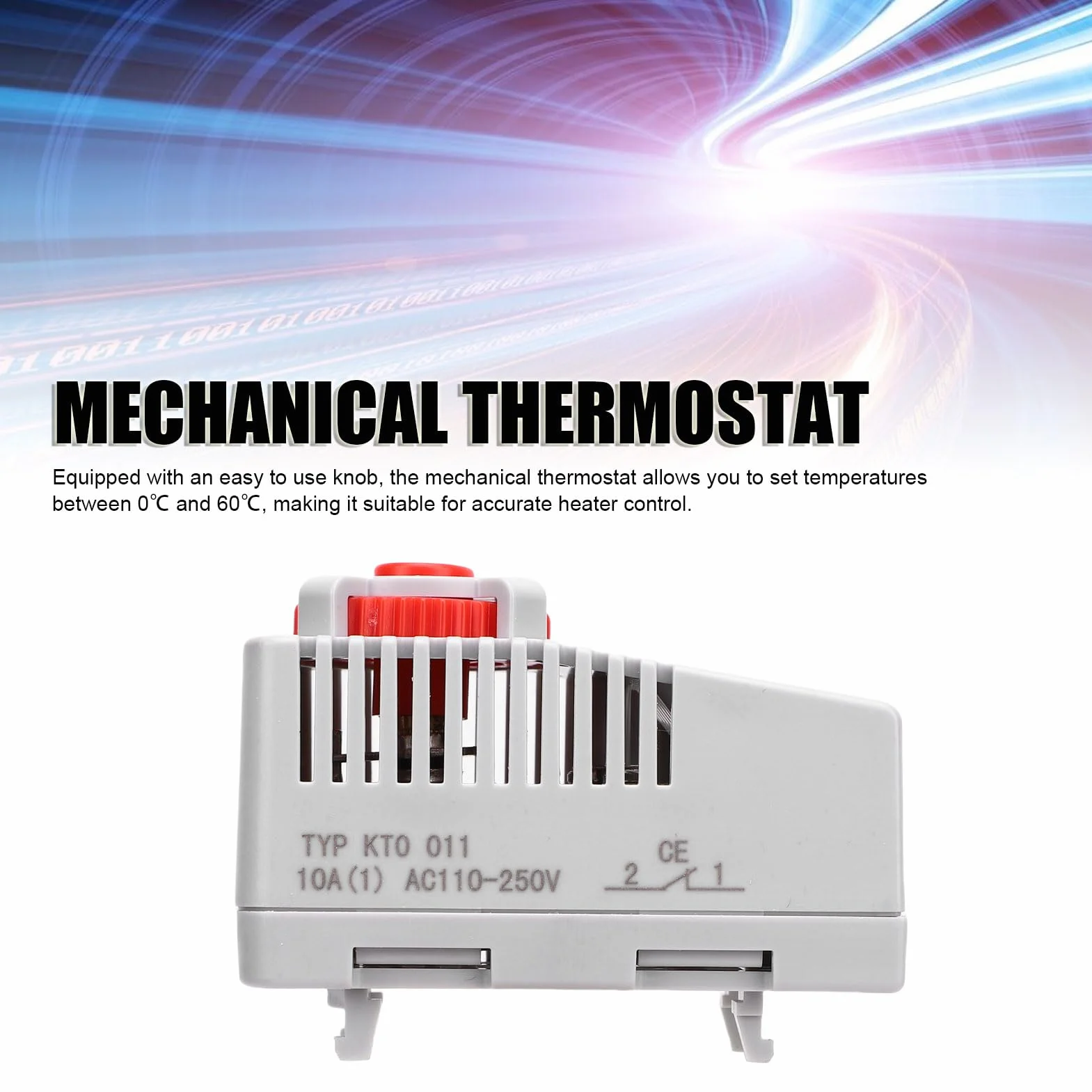 KTO011 Termostat Mechaniczny 0-60°C Normalnie Zamknięty Regulator Temperatury