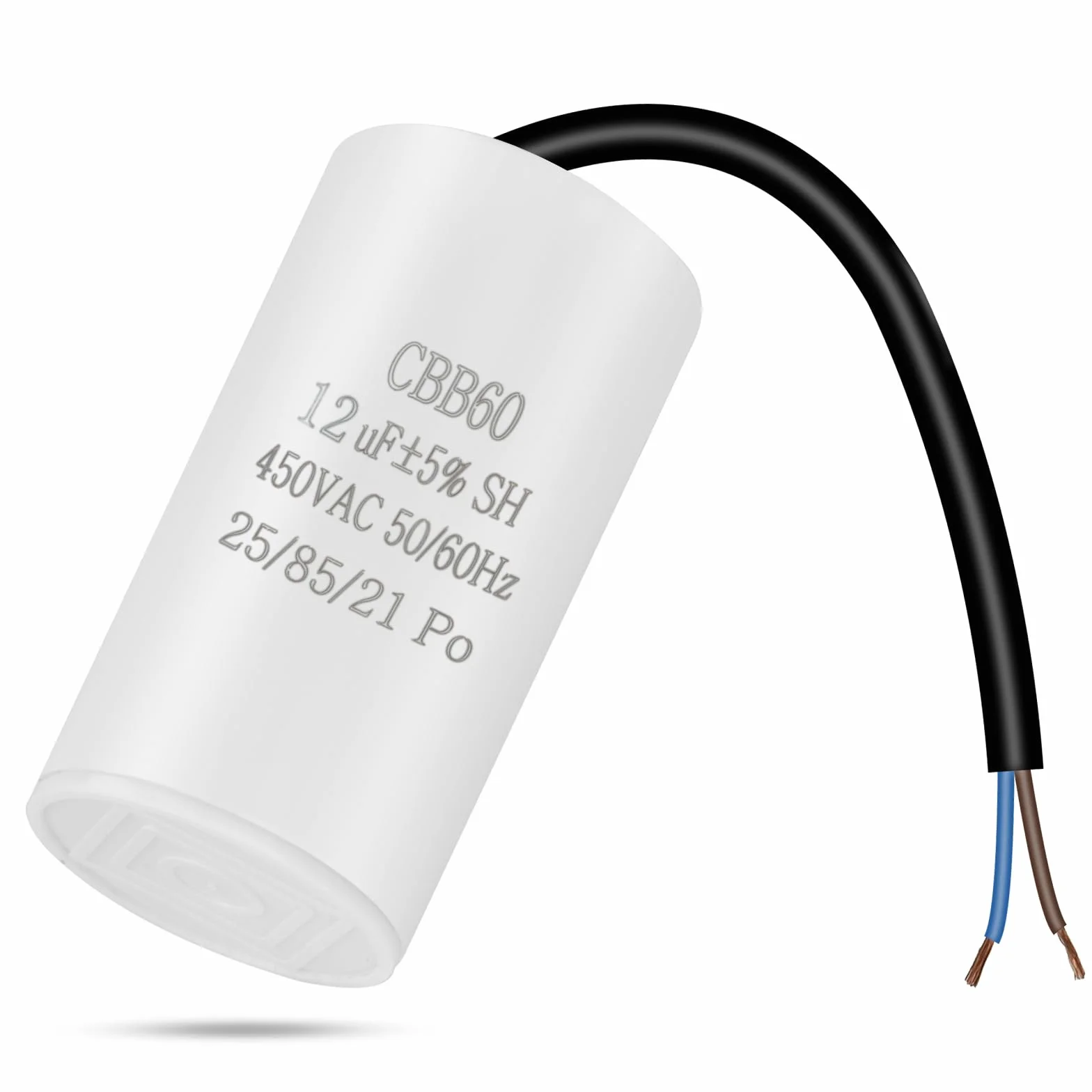 OFFCUP Kondensator roboczy CBB60 12μF 450V 4-pinowy 50/60Hz do sprężarki powietrza