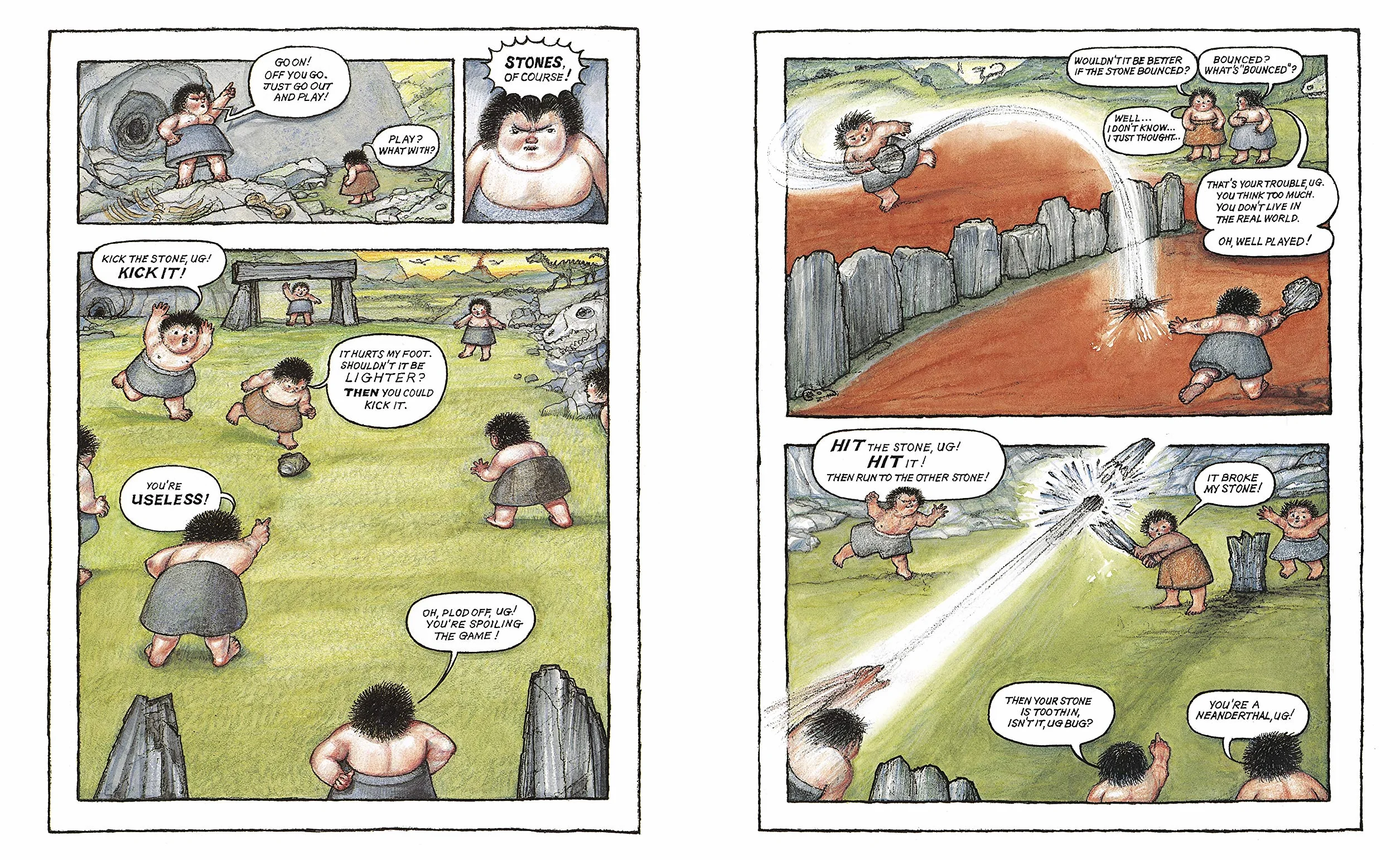 Boy Genius of the Stone Age and his Search for Soft Trousers: A funny, comic strip stone-age story