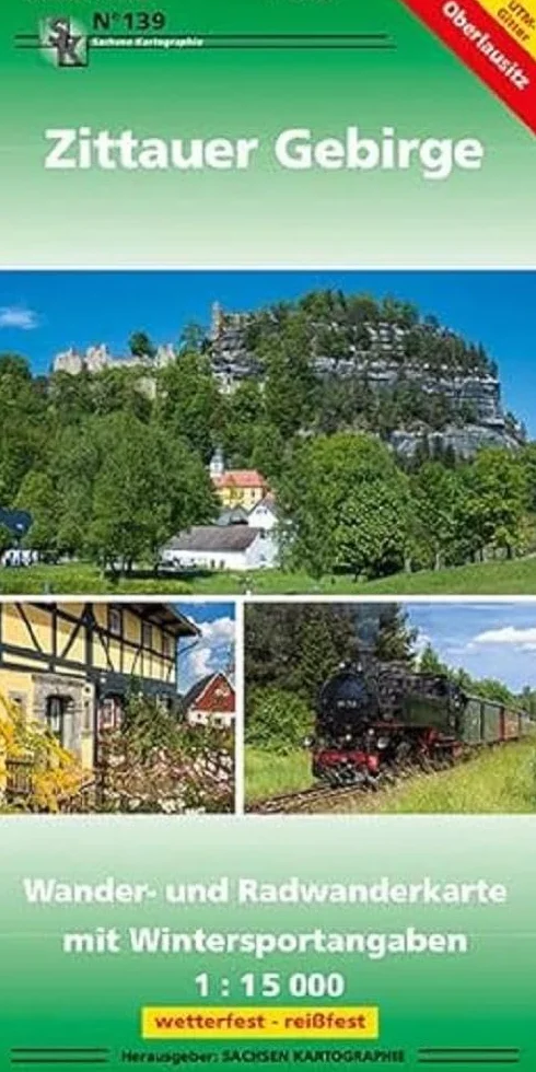 Zittauer Gebirge Wander- und Radwanderkarte 1:15 000 wetterfest reißfest