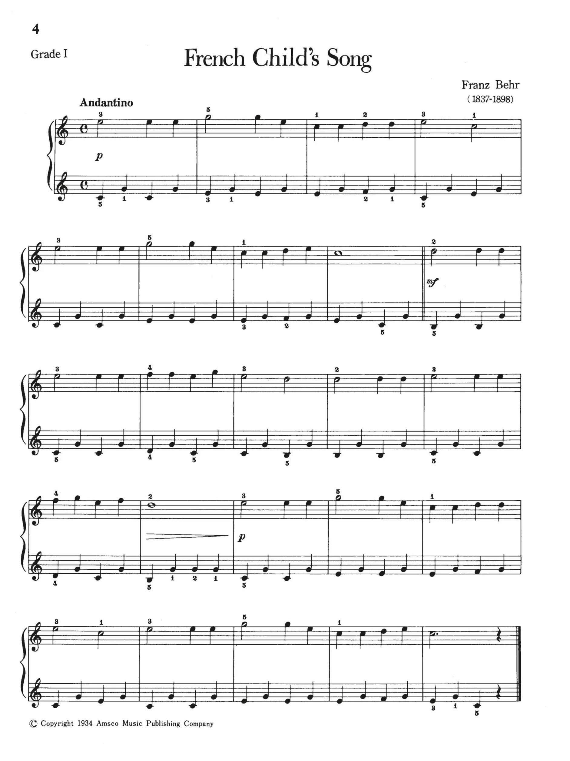 Maxwell Eckstein Piano Pieces for Children EFS 3 Recueil Everybody's Favorite Series No. 3