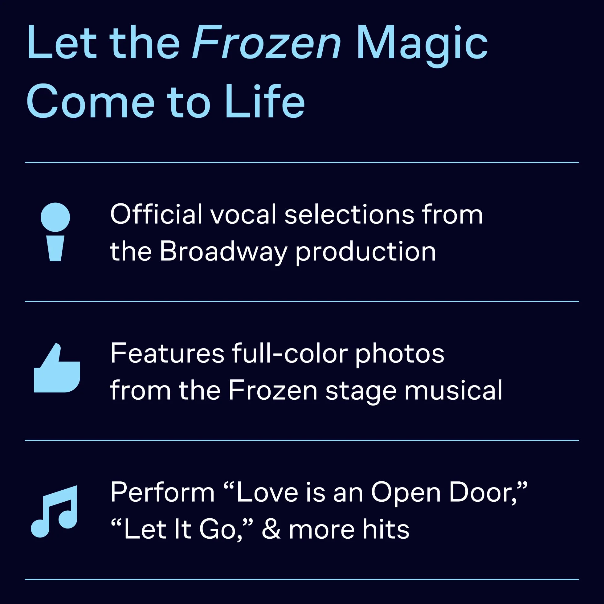 Disney's Frozen - The Broadway Musical: Piano/Vocal Selections