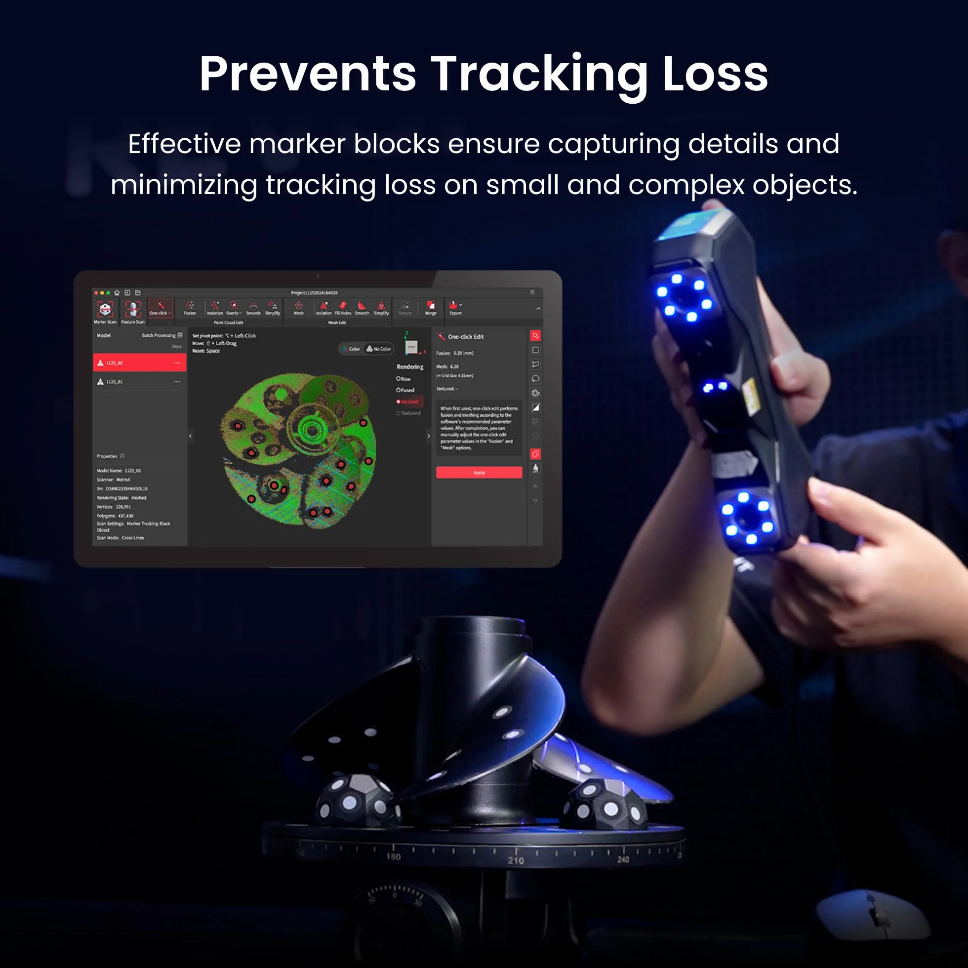 Revopoint 6 Pieces 3D Magnetic Dome Marker Kit for 3D Scanning, 3D Scanning Markers for 3D Scanners, 3D Tracking Dots for Preventing Tracking Loss and Enhance Accuracy, 3D Reference Point Marker