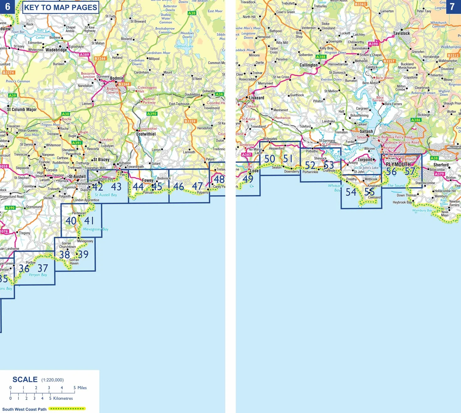 South West Coast Path 3 – South Cornwall: Ordnance Survey mapping
