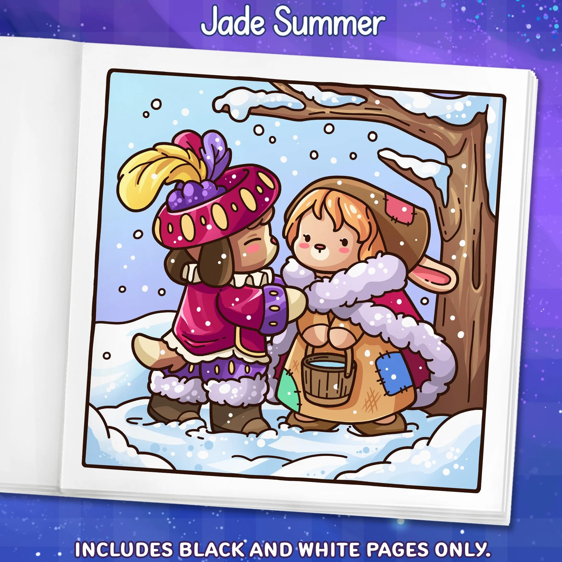 Cozy Romantasy: Cute Coloring Book for Adults and Teens with Fantasy Romance Scenes
