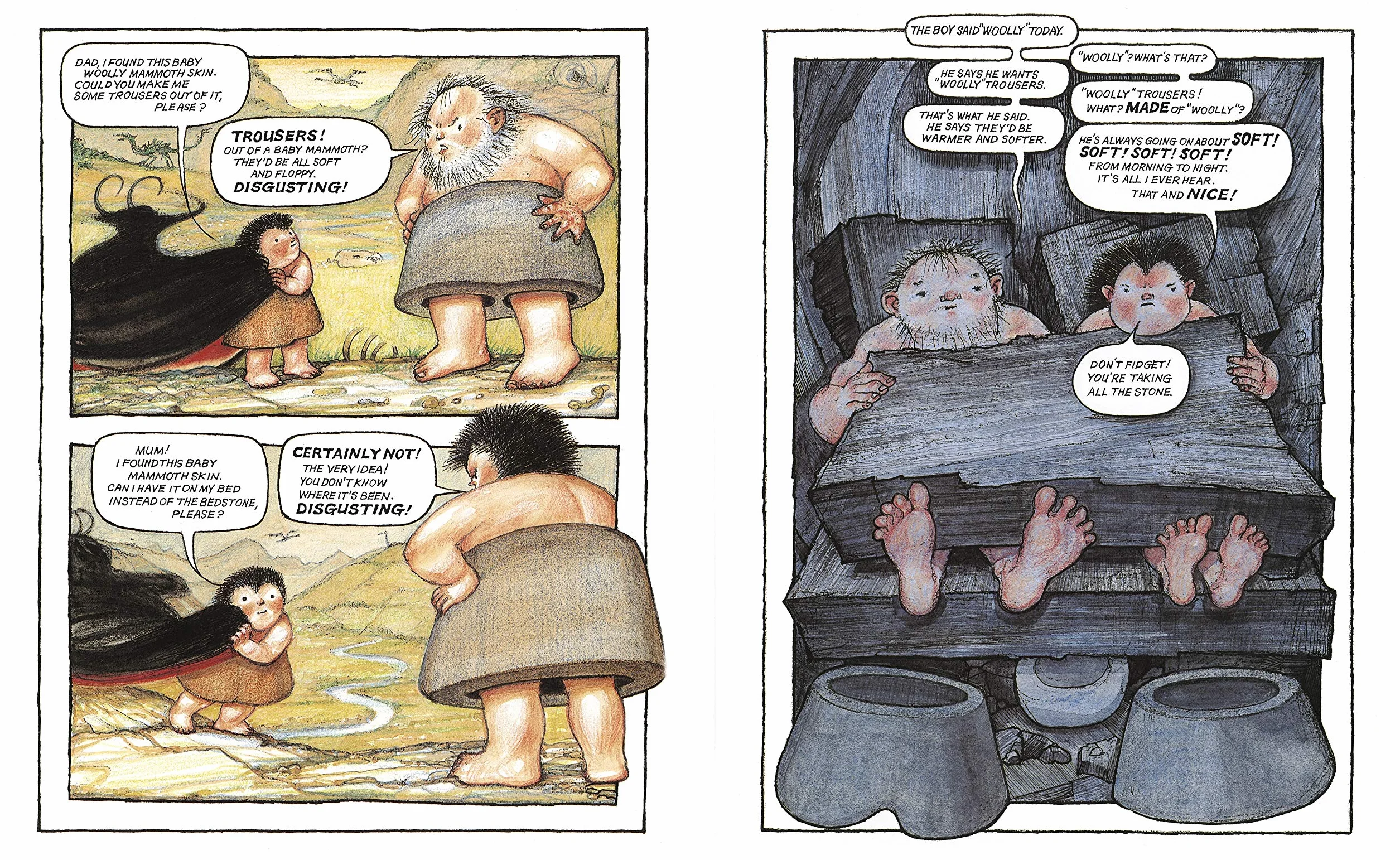 Boy Genius of the Stone Age and his Search for Soft Trousers: A funny, comic strip stone-age story