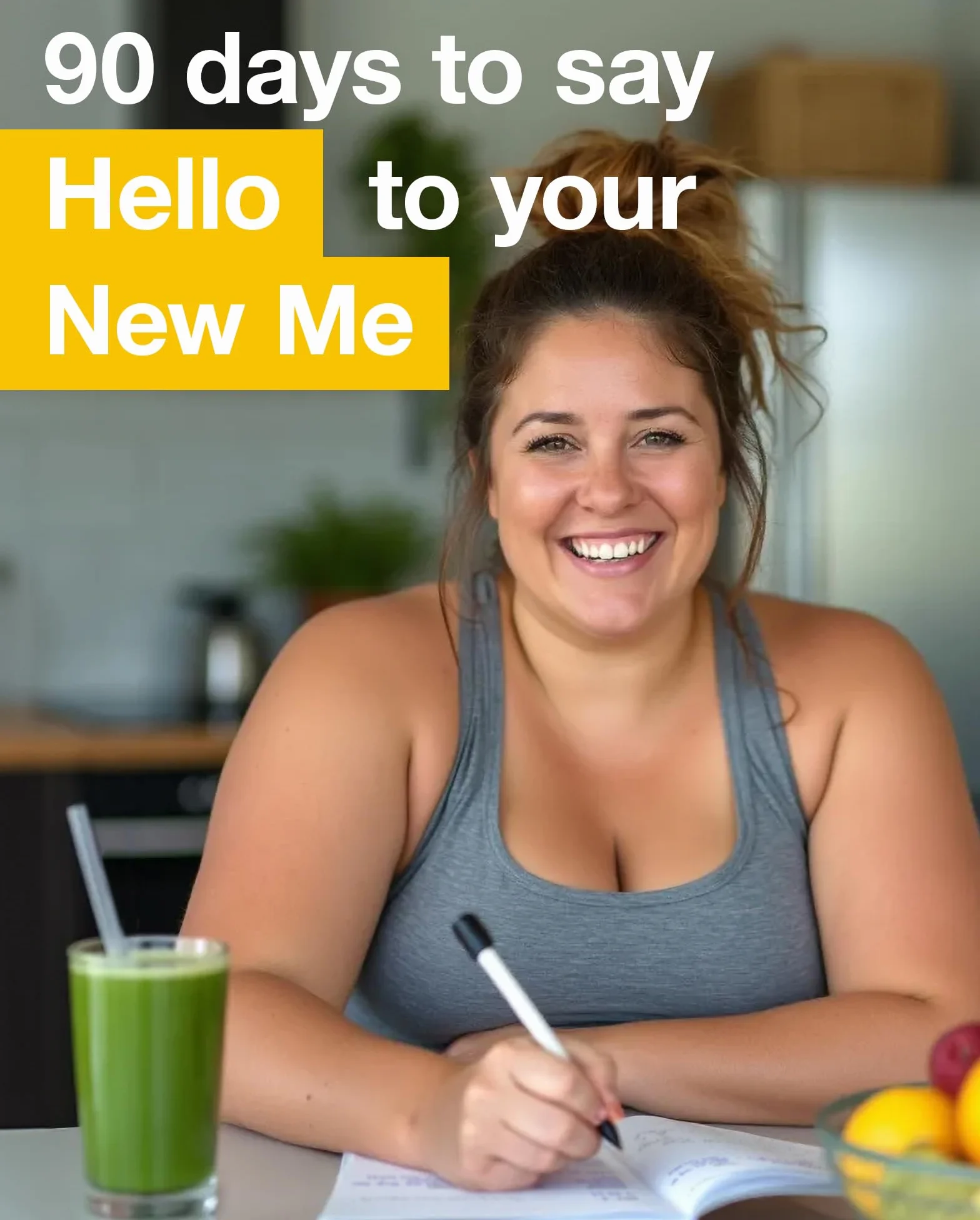 Hello New Me Daily Food and Exercise Journal 90 Days Meal and Activity Tracker
