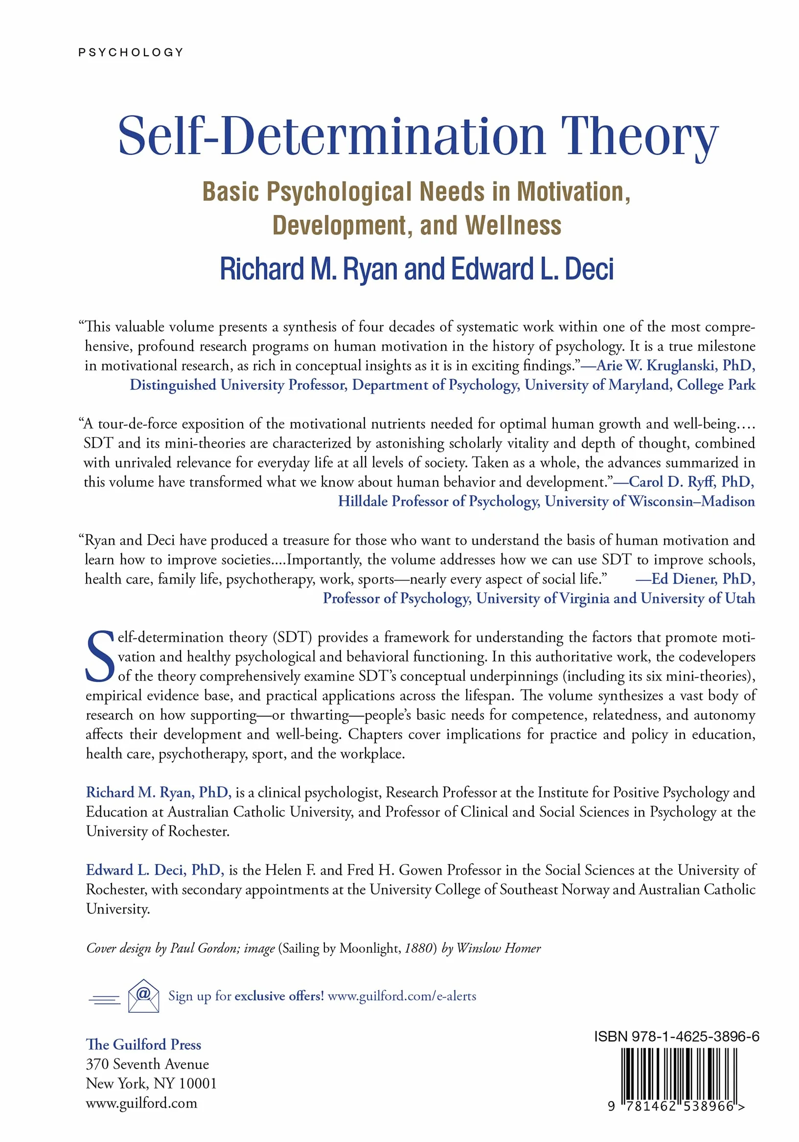 Self-Determination Theory: Basic Psychological Needs in Motivation, Development, and Wellness