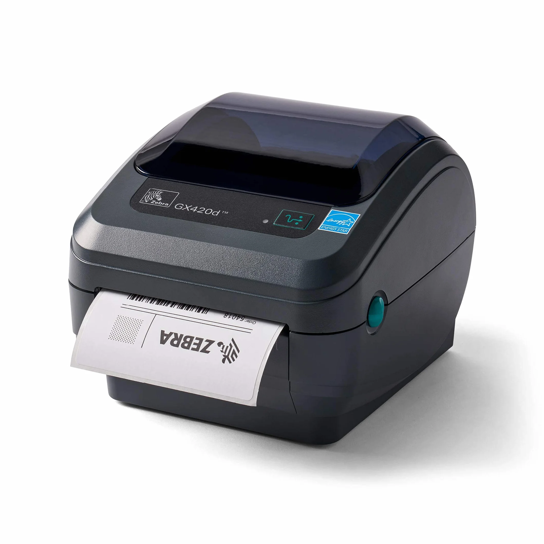 Zebra - GX420d Direct Thermal Desktop Printer for Labels, Receipts, Barcodes, Tags, and Wrist Bands - Print Width of 4 in - USB, Serial, and Parallel Port Connectivity (Renewed)