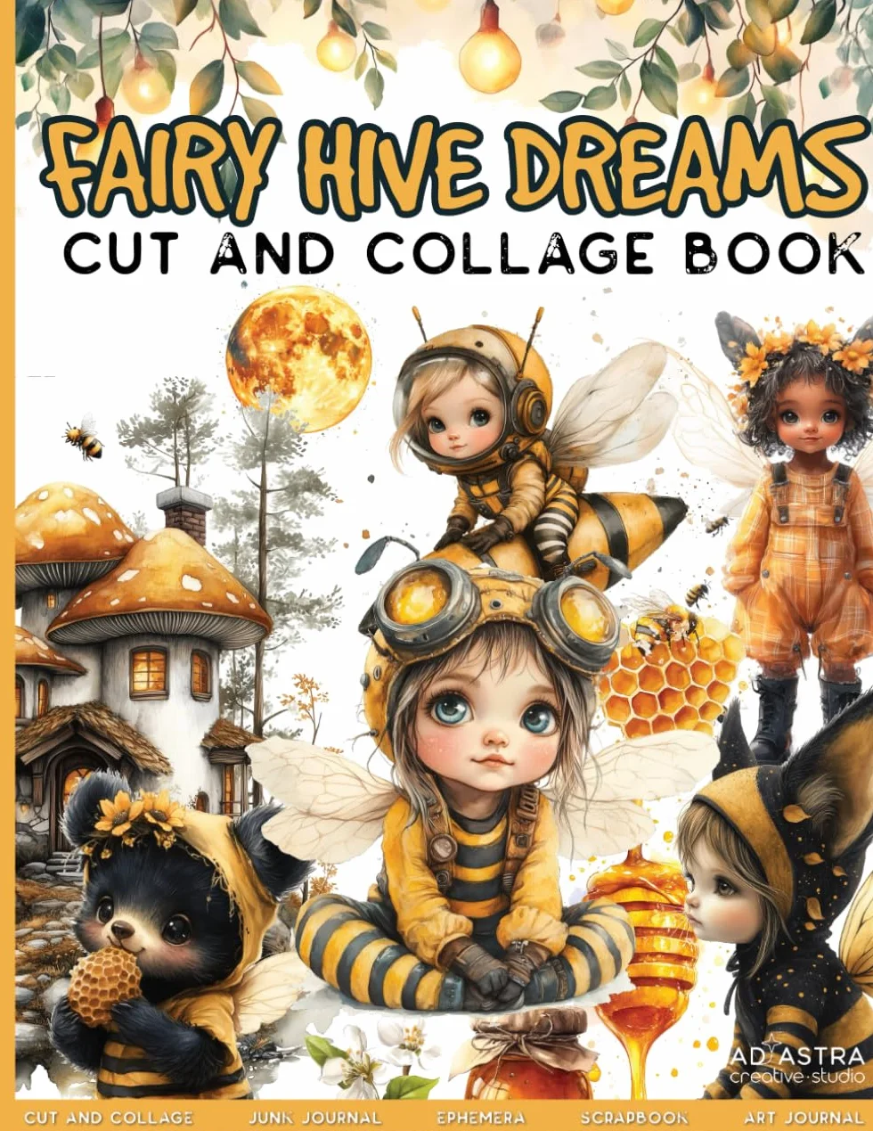 FAIRY HIVE DREAMS Cut And Collage Book: For Junk Journals, Scrapbook, Ephemera and more