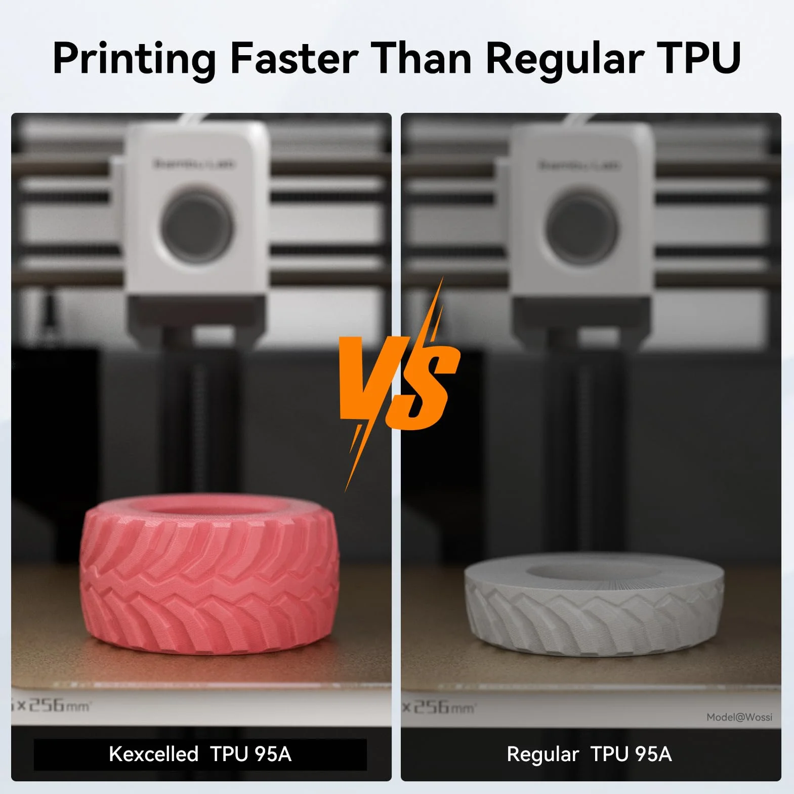 kexcelled TPU 95A Filament do Drukarek 3D 1,75 mm +/- 0,05 mm, Elastyczne i Miękkie, Doskonała Sprężystość, Kompatybilne z Większością Drukarek FDM, Szpula 1 kg (2,2 lbs), Biały