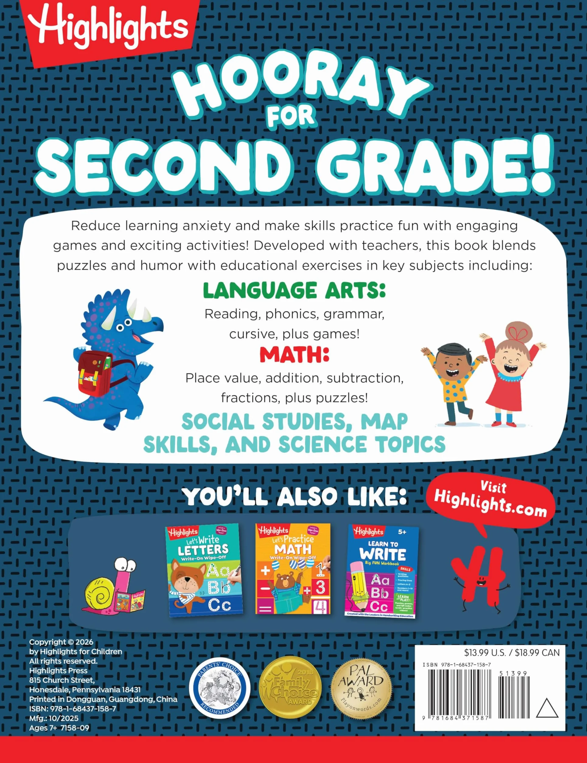 Second Grade Big Fun Workbook: 256 Pages of Puzzle-Based Practice in Math, Reading, Science and More, a Fun Second Grade Workbook for Kids to Build School Skills