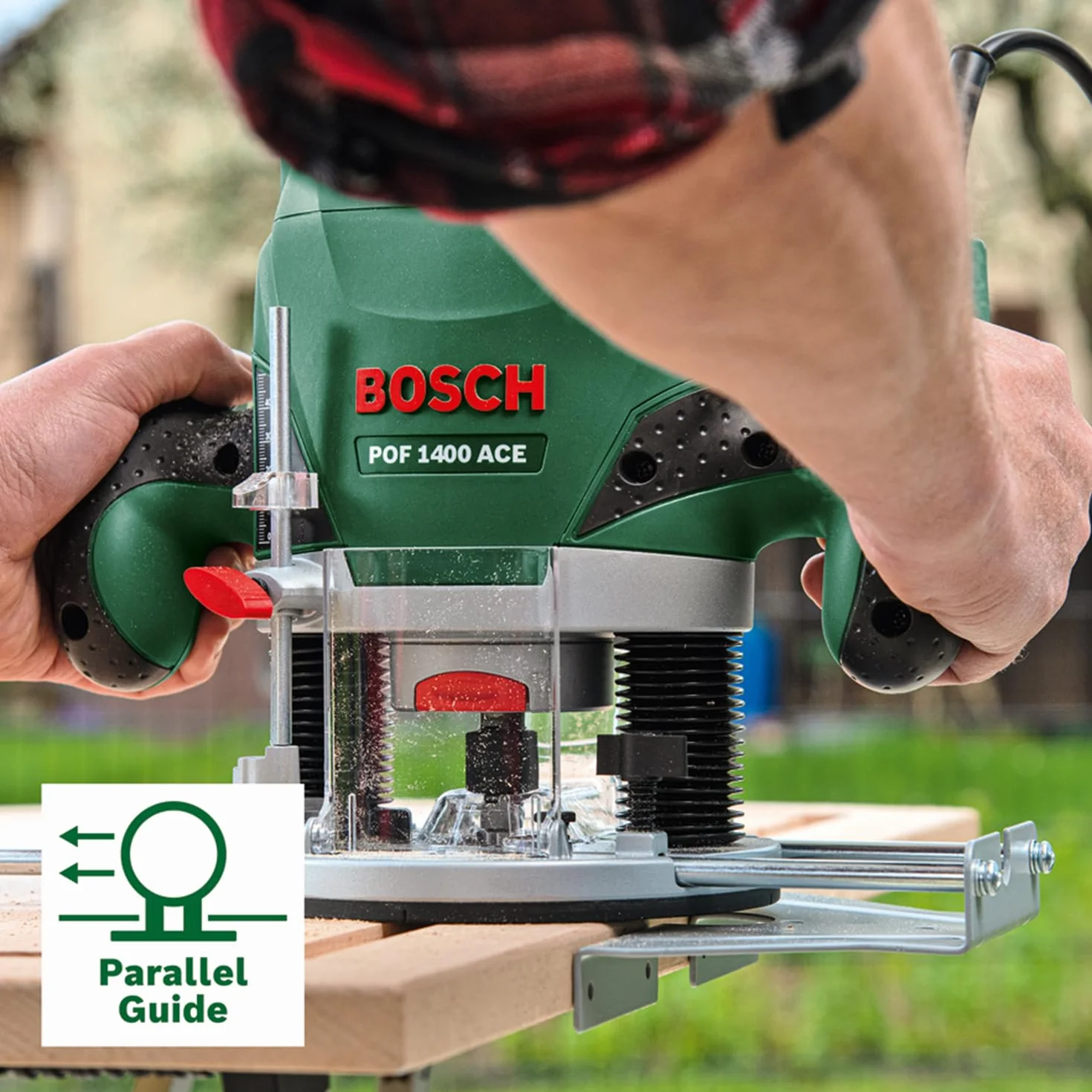 Bosch POF 1400 AE Frezarka Górnowrzecionowa 1400 W Zielony Czarny