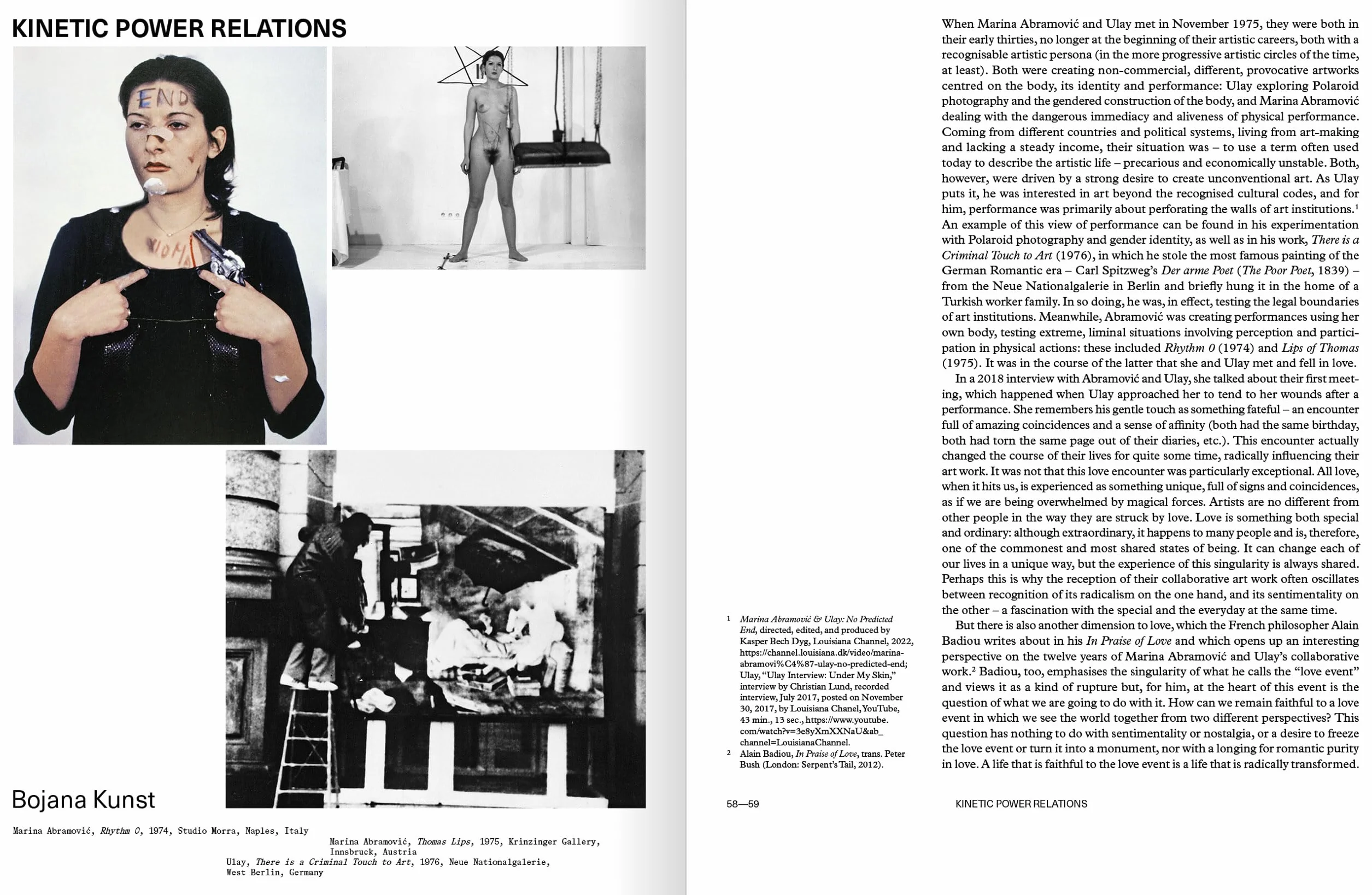 ART VITAL, 12 Years of Ulay / Marina Abramovic /anglais