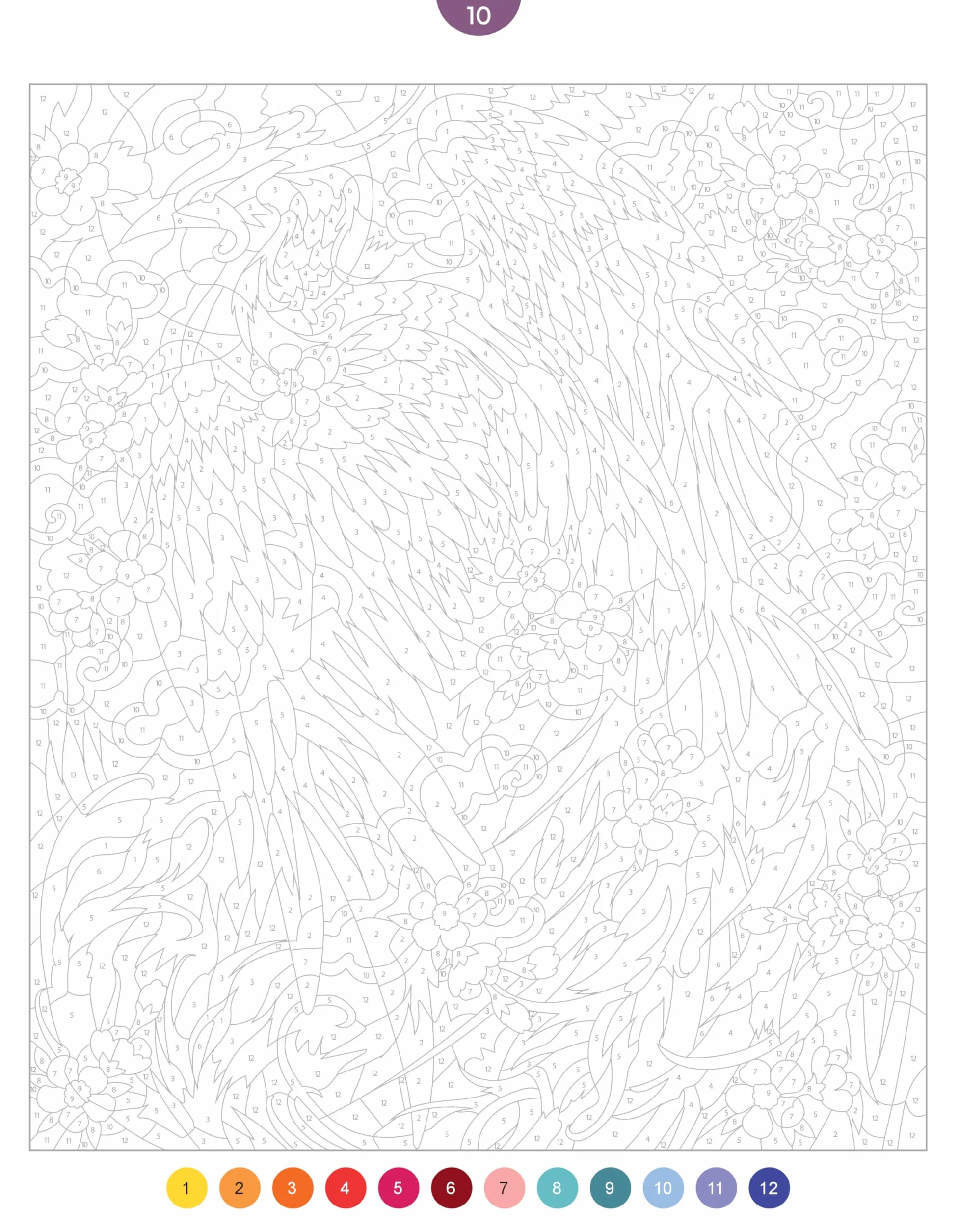 Créatures fantastiques: 45 coloriages mystères