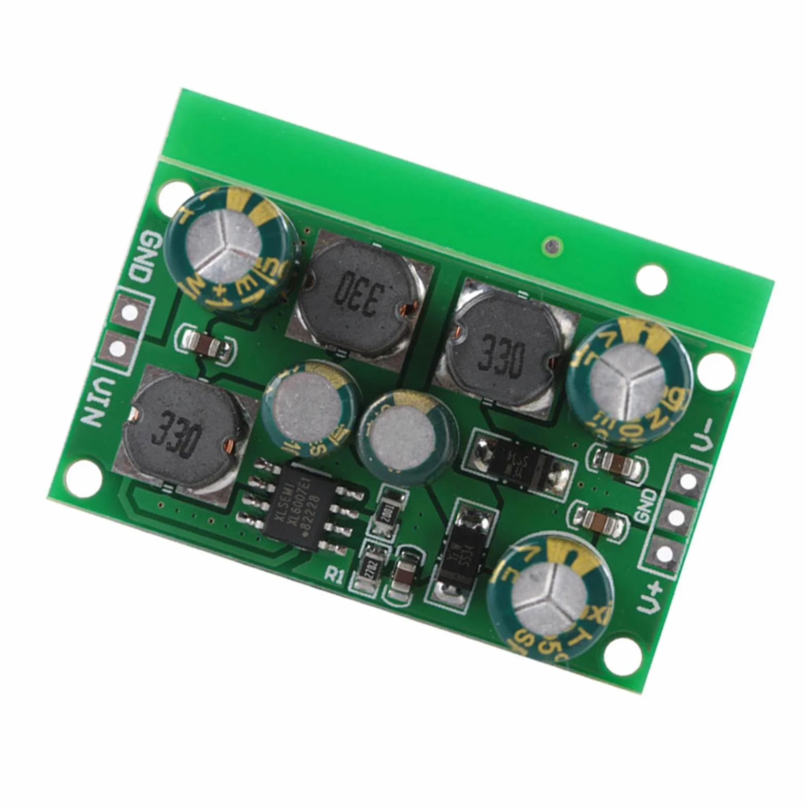 Przetwornica DC-DC Boost, Regulator Napięcia ±6V Wyjście, 3-24V Wejście, Wysoka Sprawność 90%, Kompaktowe Wymiary 42x24x15mm