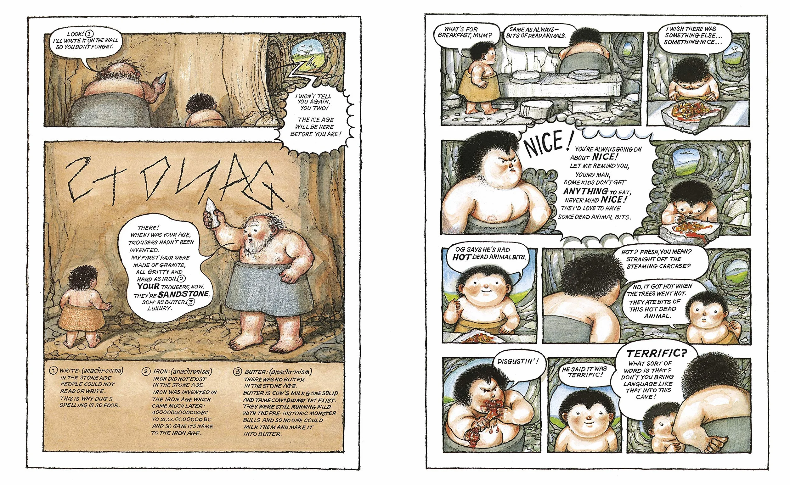 Boy Genius of the Stone Age and his Search for Soft Trousers: A funny, comic strip stone-age story