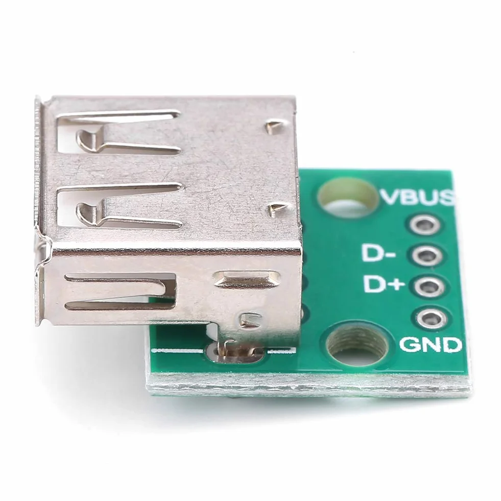 10 sztuk tabliczka zaciskowa USB, adapter USB do płytki DIP, 2,54 mm żeńskie złącze USB do lutowania, tabliczka zaciskowa USB typu A 4-pinowa tablica korkowa Mini gniazdo USB do montażu na panelu