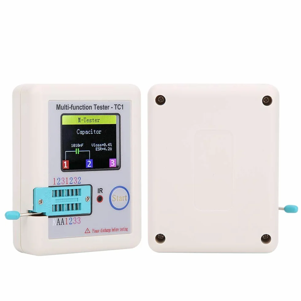 Multifunktionstransistortester, 3,5-Zoll-TFT-Bildschirm LCR-TC1 für Kondensatordioden Diodentester, LCR-TC1-Transistortester