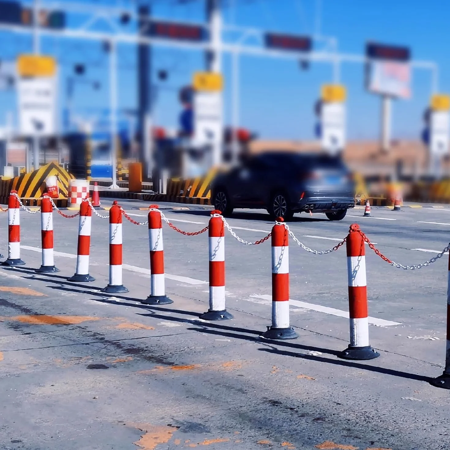 Łańcuch odcinający z tworzywa sztucznego, łańcuch z tworzywa sztucznego, łańcuch ostrzegawczy z tworzywa sztucznego, 8 m, łańcuch ostrzegawczy, plastikowy, czerwony, biały, dwukolorowy łańcuch