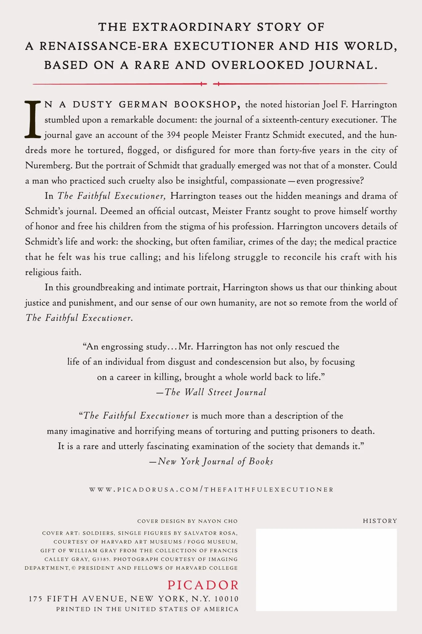 The Faithful Executioner: Life and Death, Honor and Shame in the Turbulent Sixteenth Century