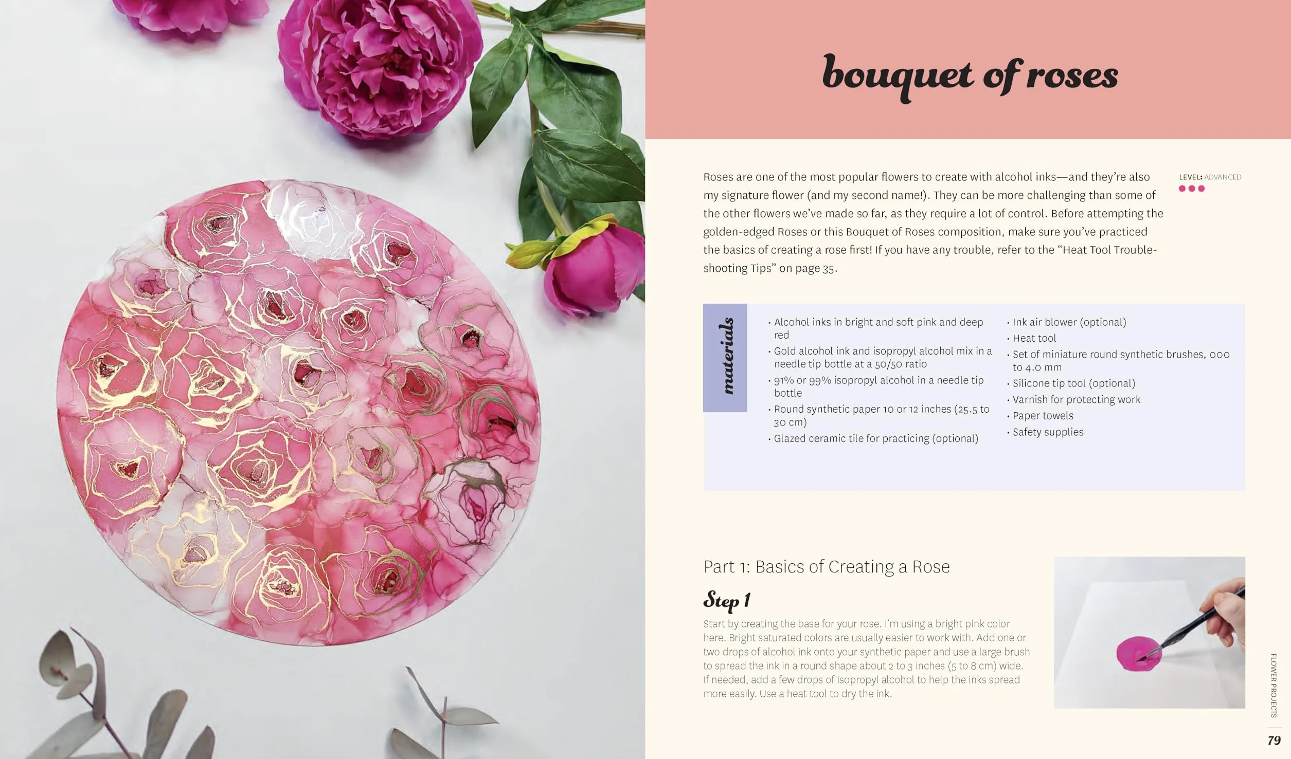 Creative Alcohol Ink Flowers: A Step-By-Step Guide to 20 Stunning Floral Designs