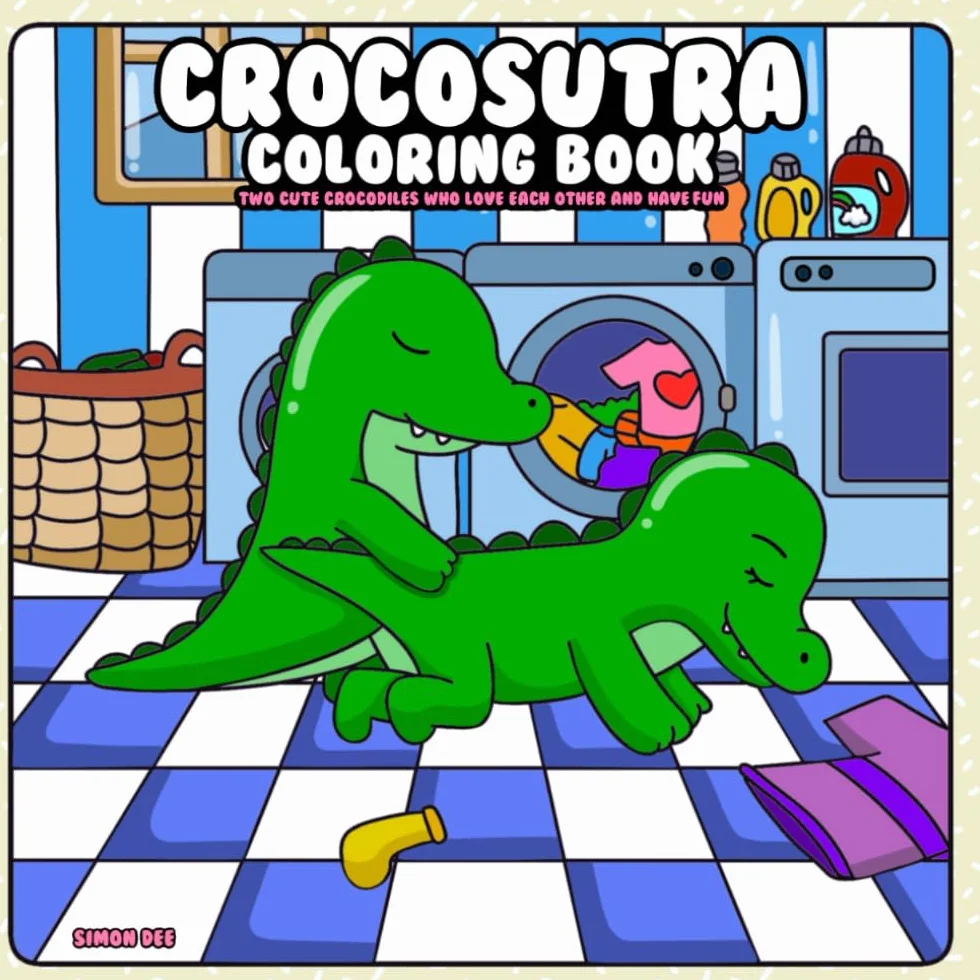 Crocosutra Coloring Book: Two Cute Crocodiles Love Each Other