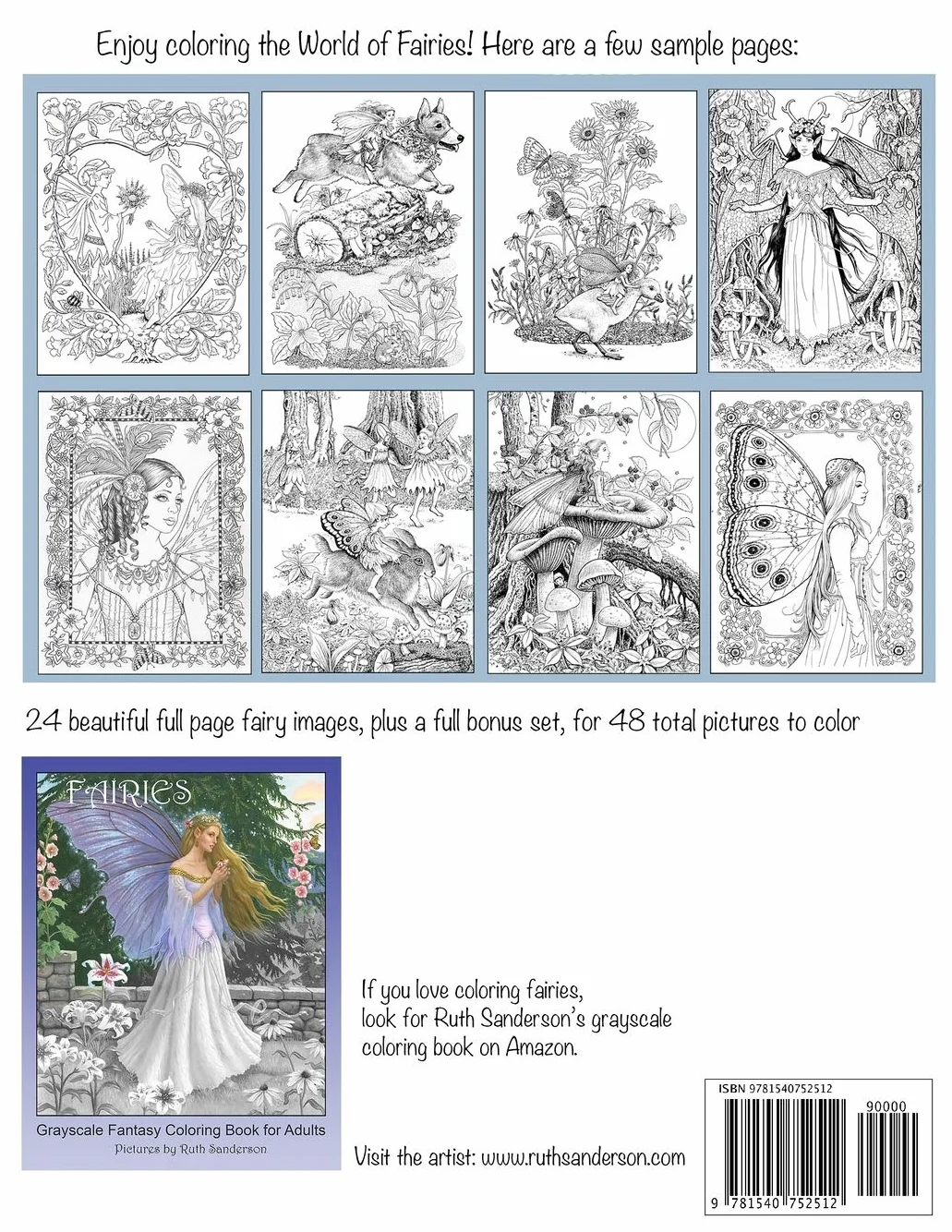 The World of Fairies: A Coloring Book for Adults