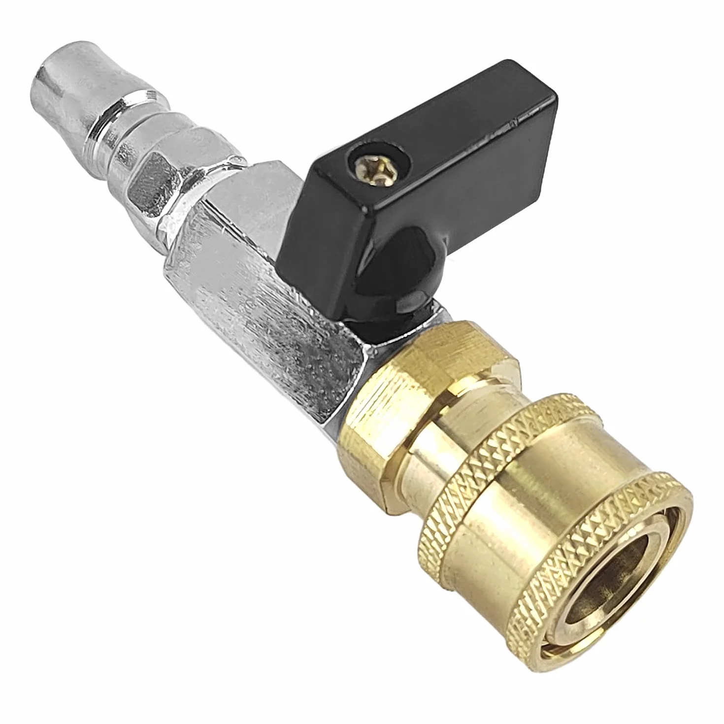 Zawór kulowy 1/4 cala 85 mm, metalowe akcesoria do sprężonego powietrza, zawór odcinający