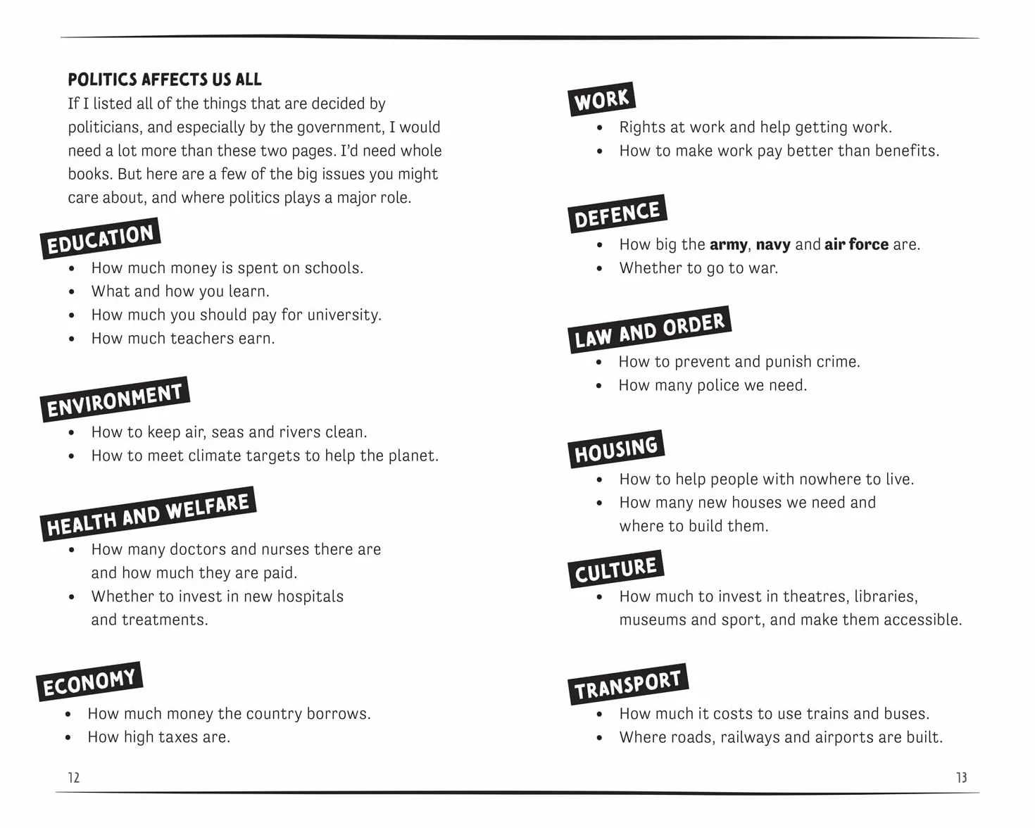 Alastair Campbell Talks Politics: Illustrated Non-Fiction Book About Politics and Government for Young People