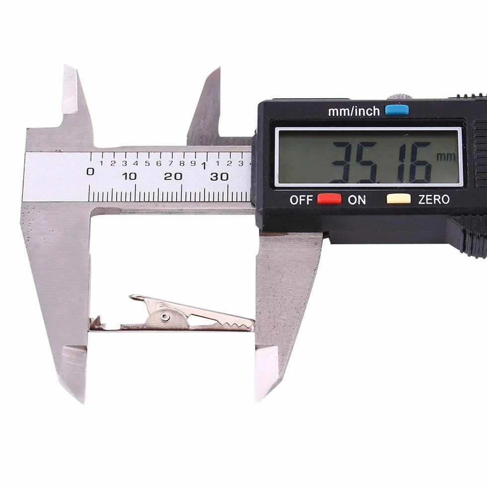 20 sztuk klipsów krokodylkowych, 35MM metalowy zacisk krokodylkowy krokodylek elektryczny zacisk do testowania sondy miernik czarny i czerwony