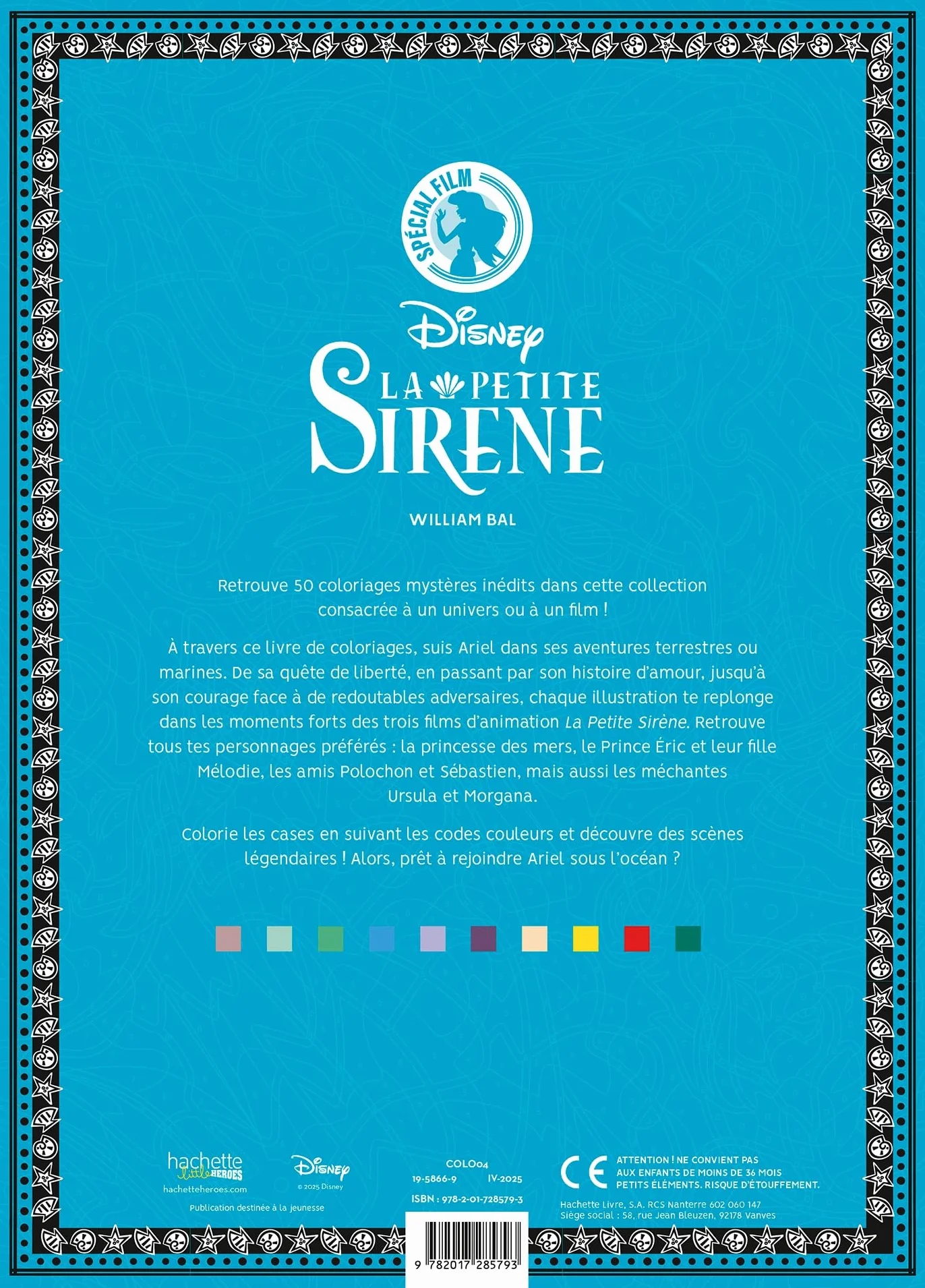 Coloriages Mystères Disney Spécial Film La Petite Sirène 50 coloriages mystères inédits