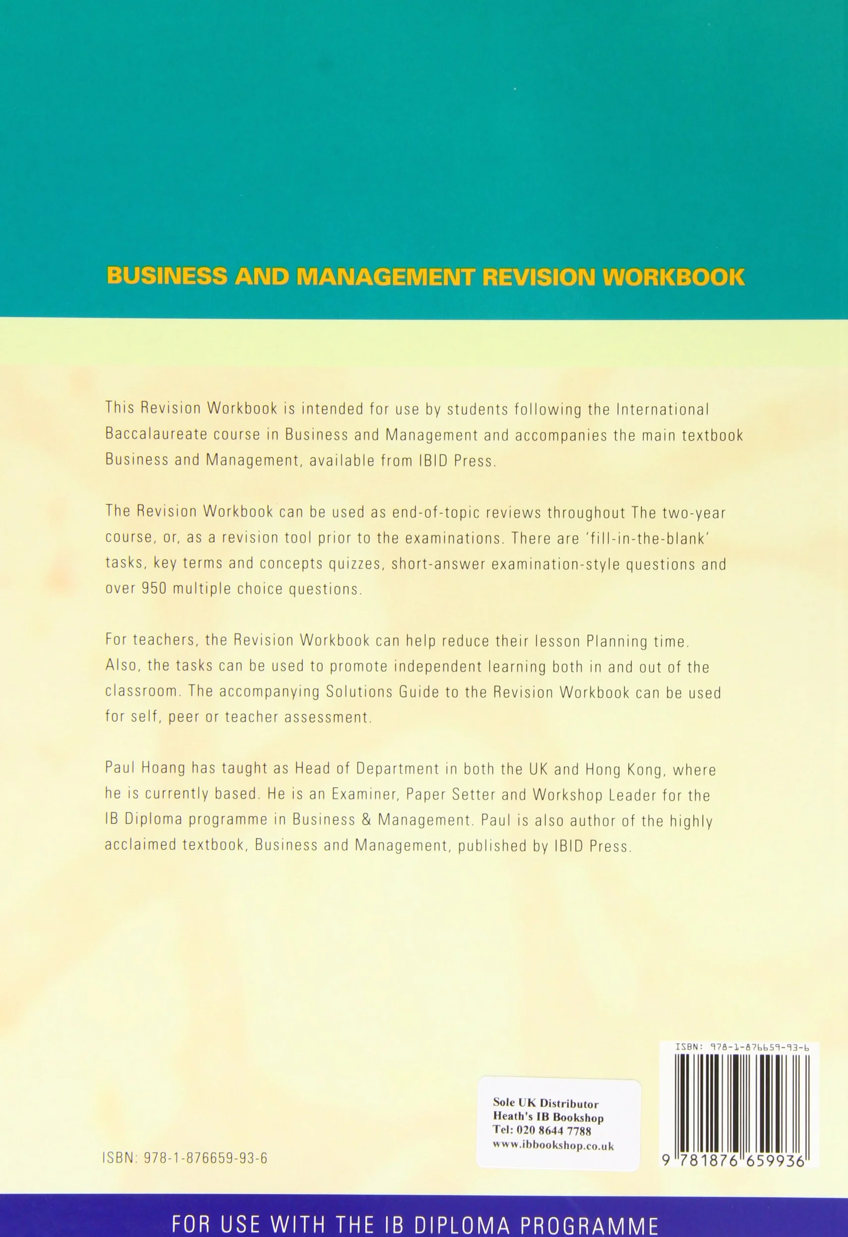 Business and Management Workbook for the International Baccalalureate
