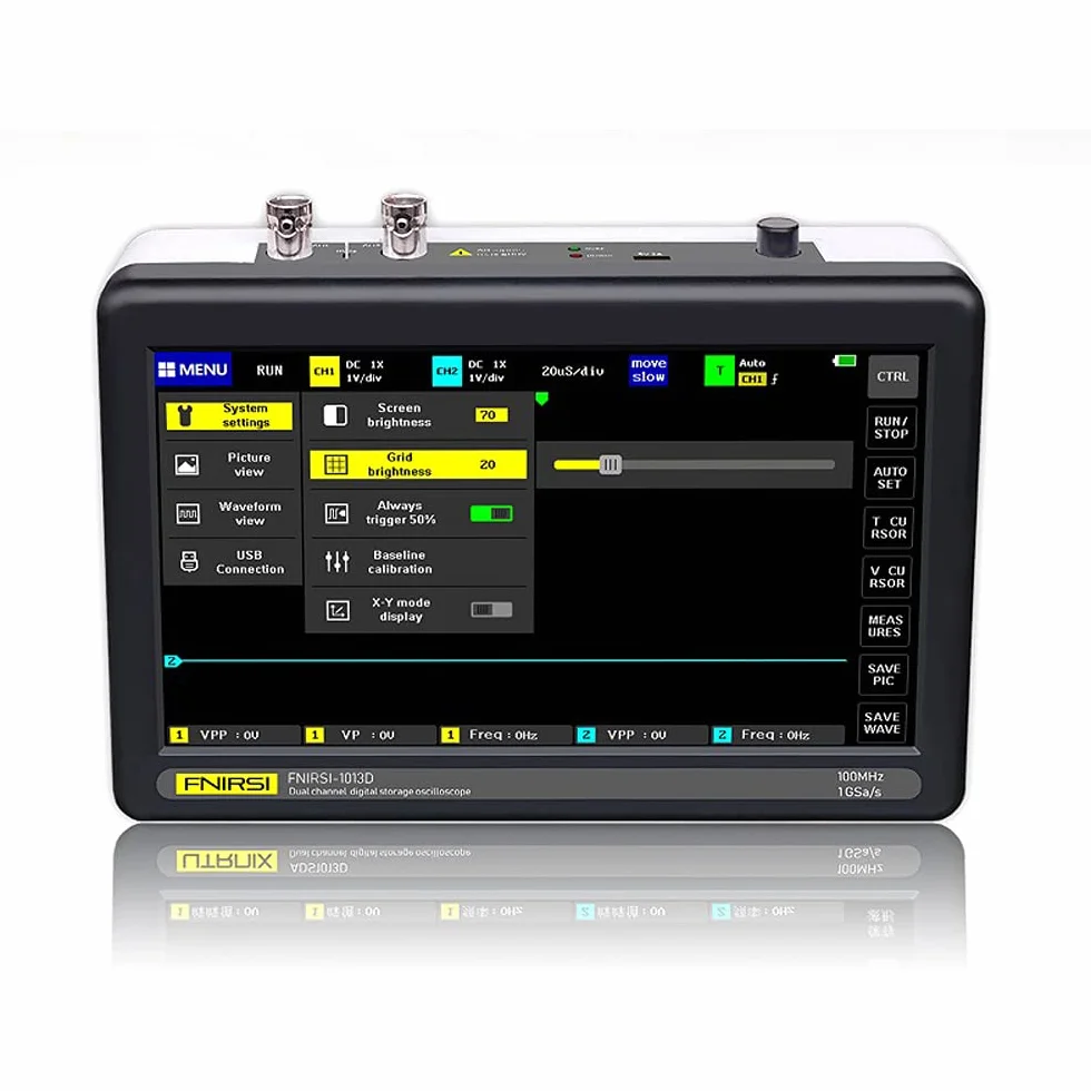 Oscyloskop cyfrowy 7" 2-kanałowy 100 MHz 1GSa/s 1013D