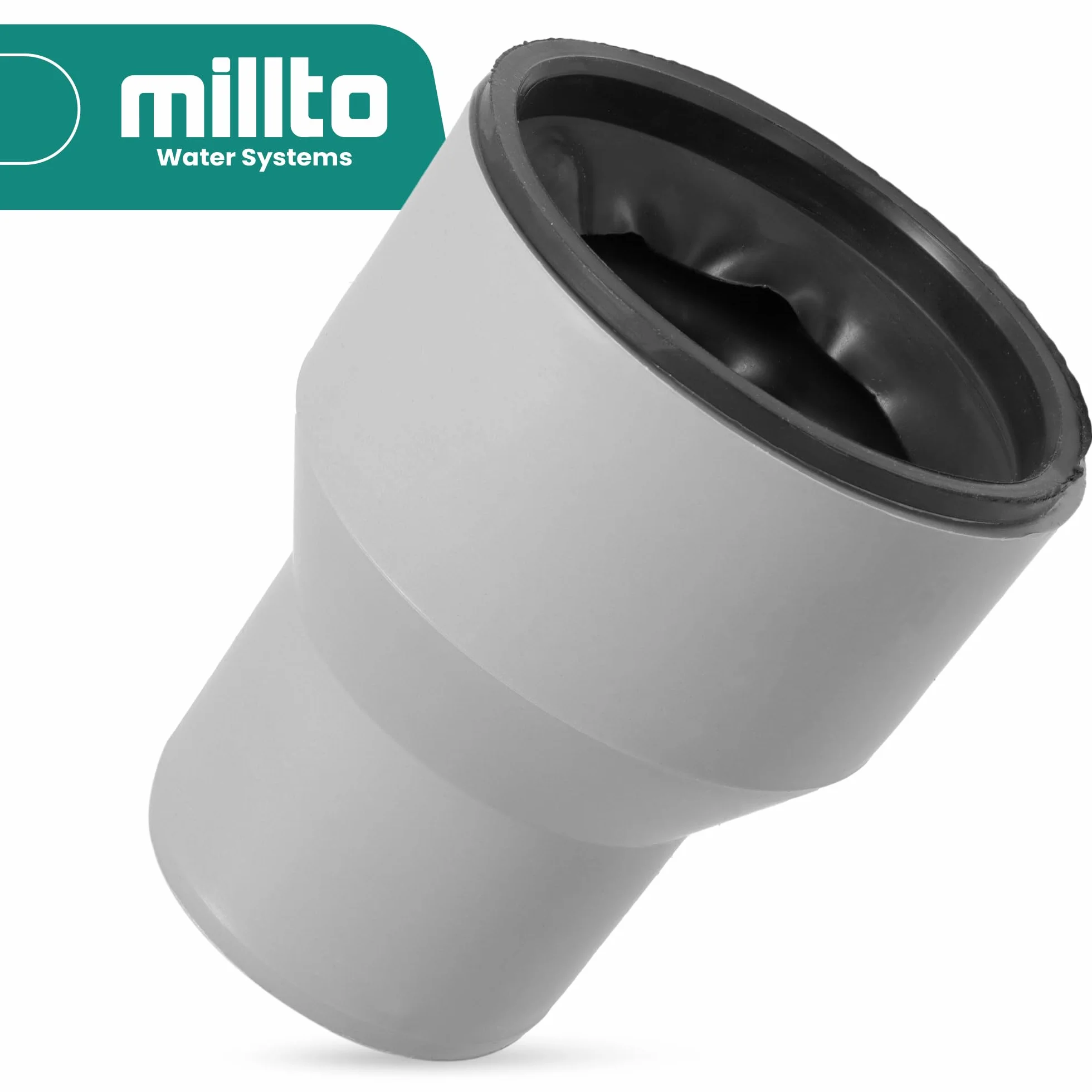 Millto™ Króciec przyłączeniowy WC 75 z gumowymi uszczelkami, rura przyłączeniowa, zestaw przyłączeniowy do rury toaletowej, uszczelka, przyłącze, akcesoria, przyłącze do muszli klozetowej