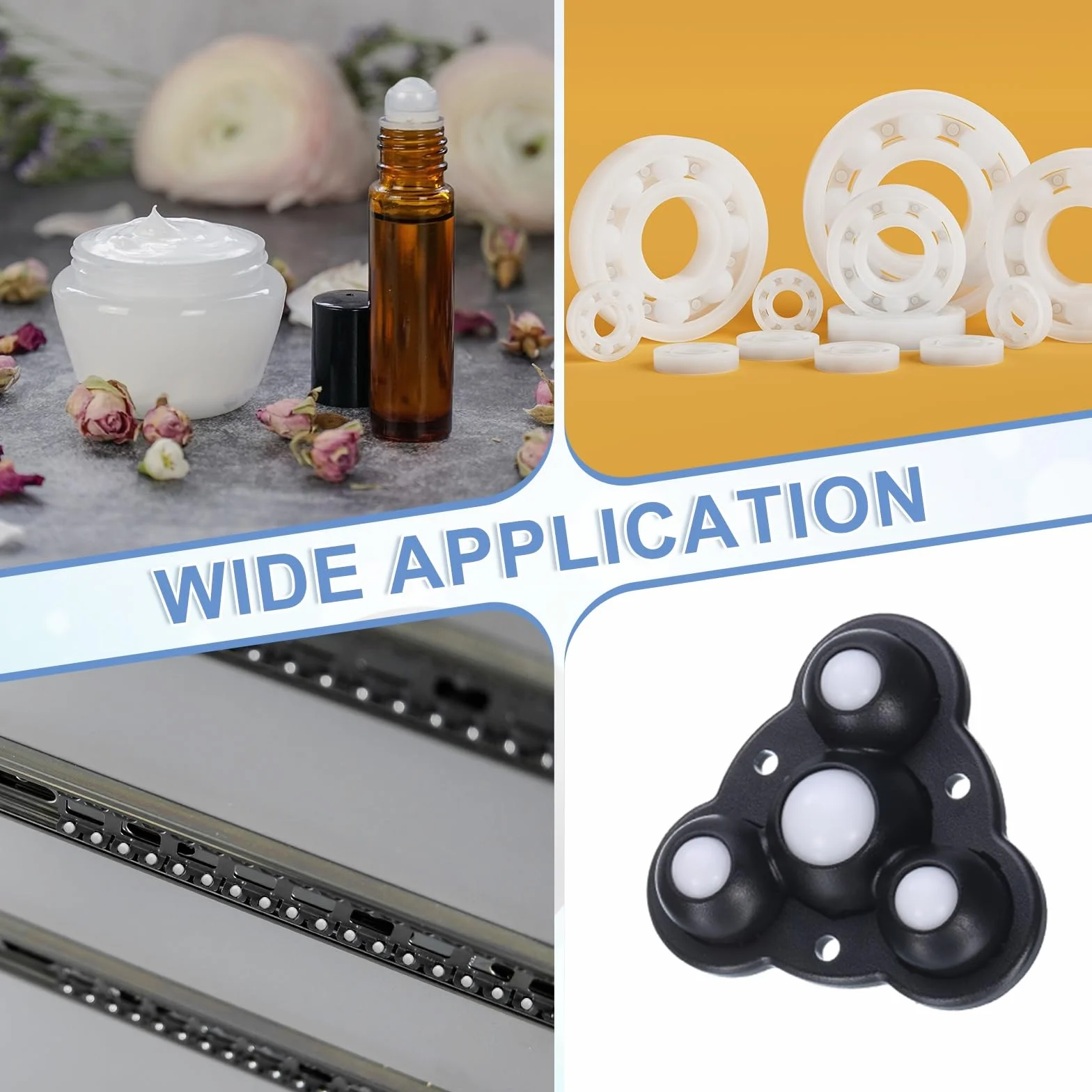 Plastikowe kulki łożyskowe PP 4,5 mm G2 matowa powierzchnia biały 100 szt.