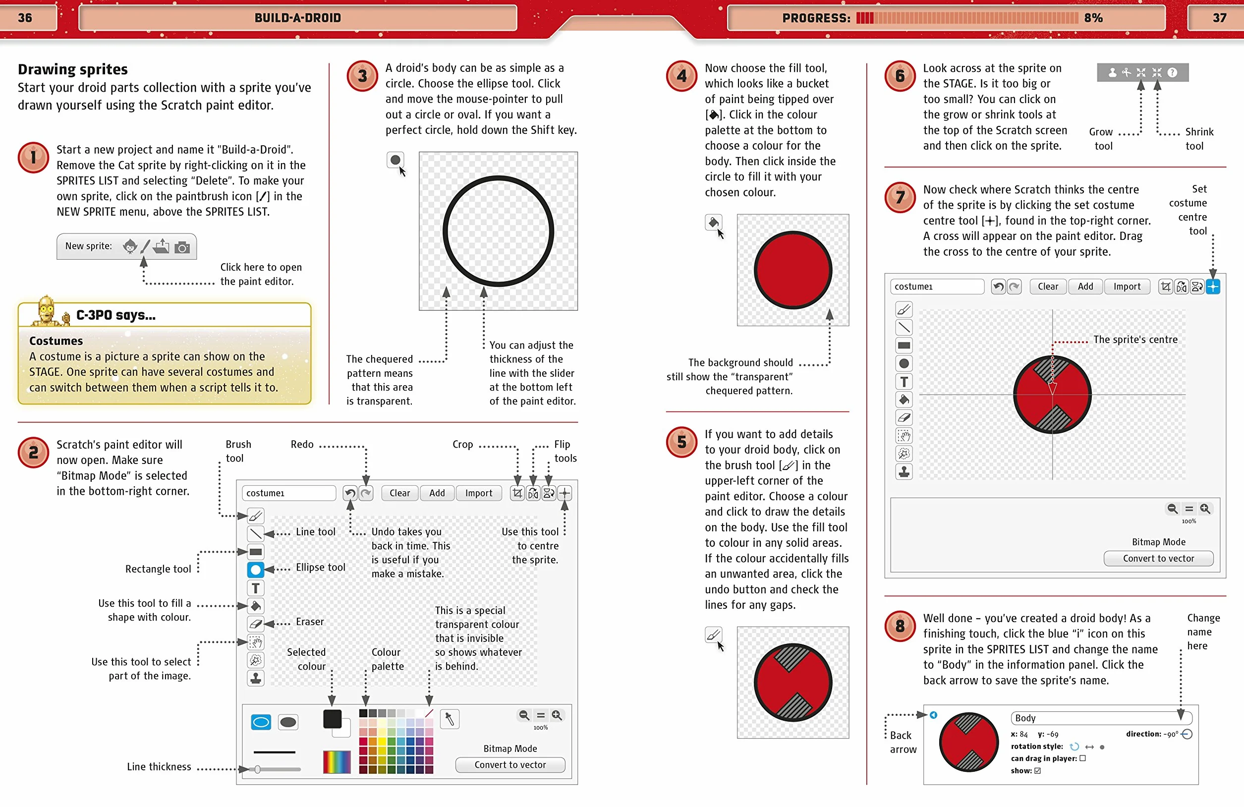 Star Wars Coding Projects: Step-by-Step Visual Guide to Animations, Games & Simulations