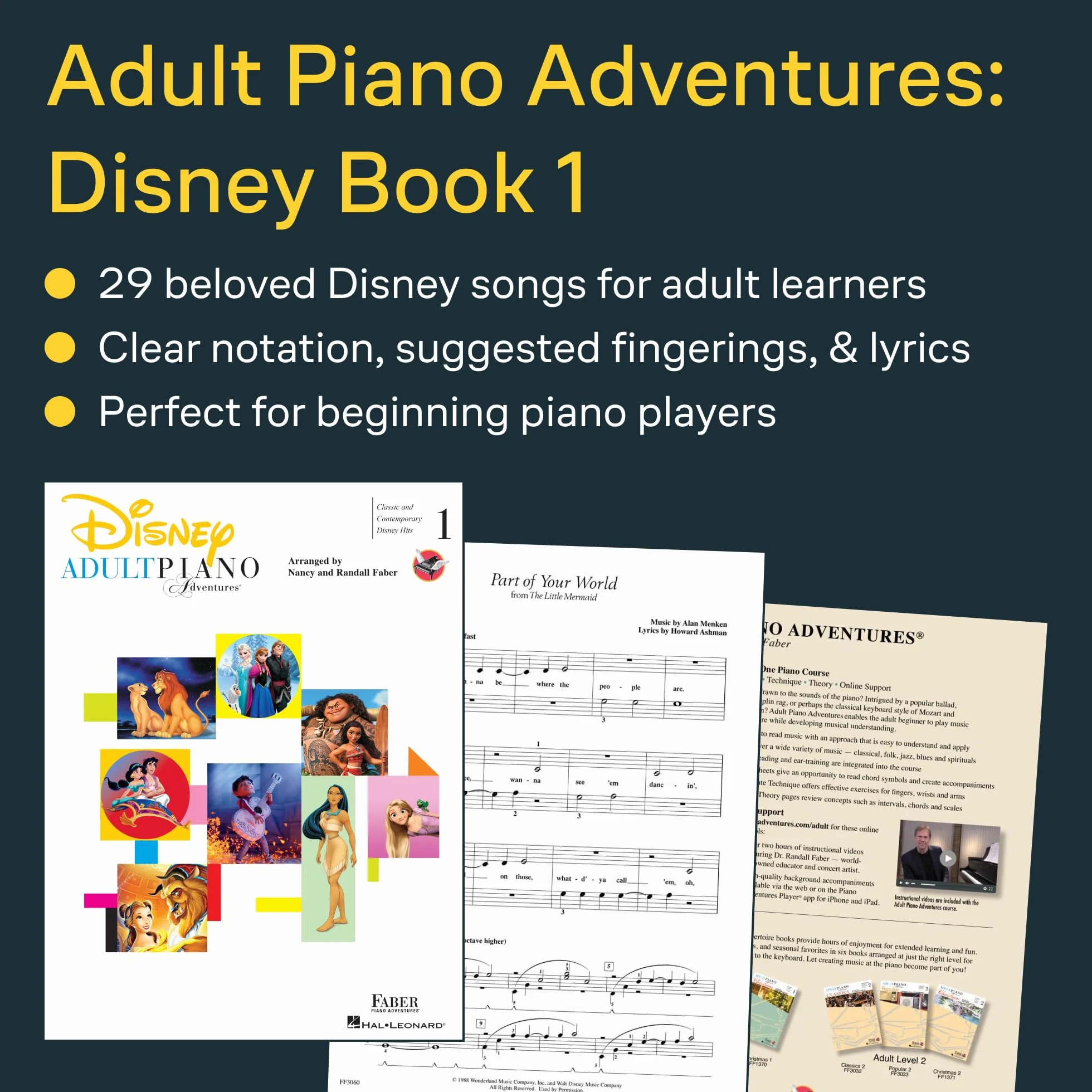 Adult Piano Adventures Disney Book 1: Classic and Contemporary Disney Hits