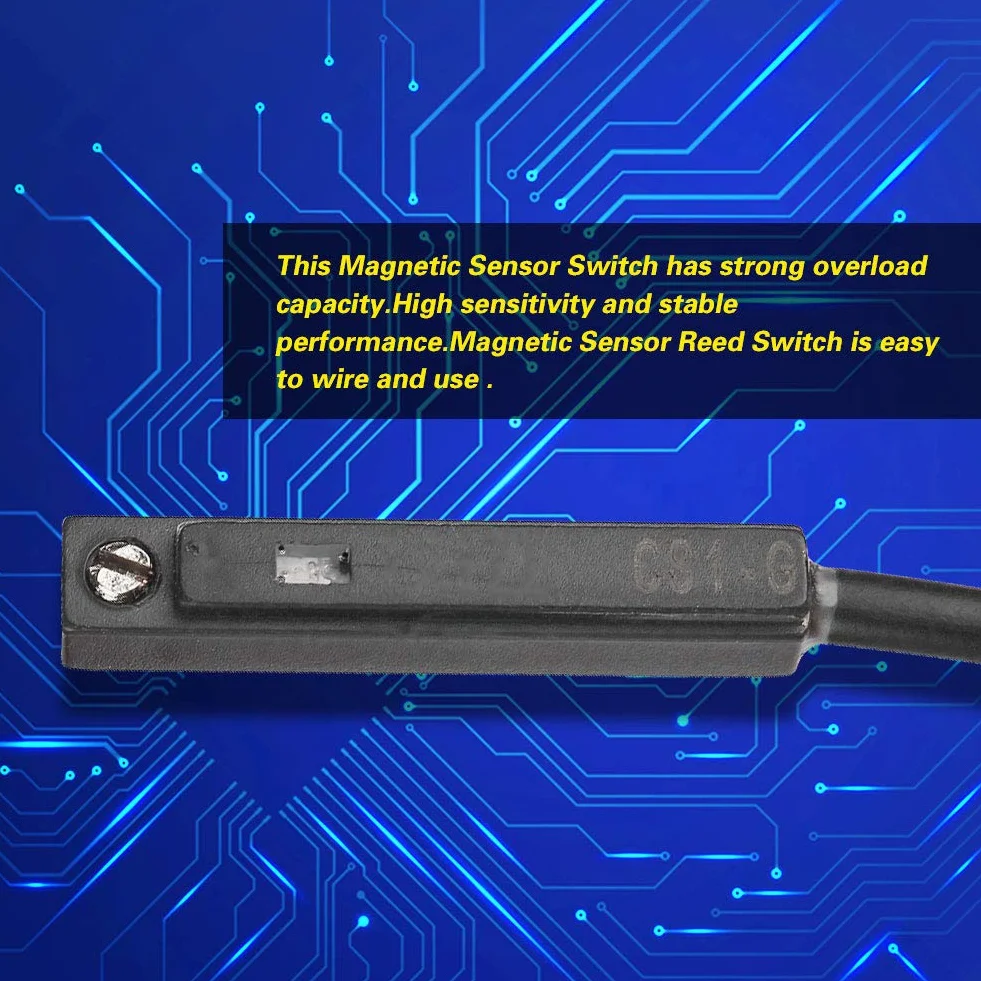 Kontaktron z czujnikiem magnetycznym, czujnik kontaktronowy magnetycznego pneumatycznego cylindra CS1-G, DC AC 5 V-240 V