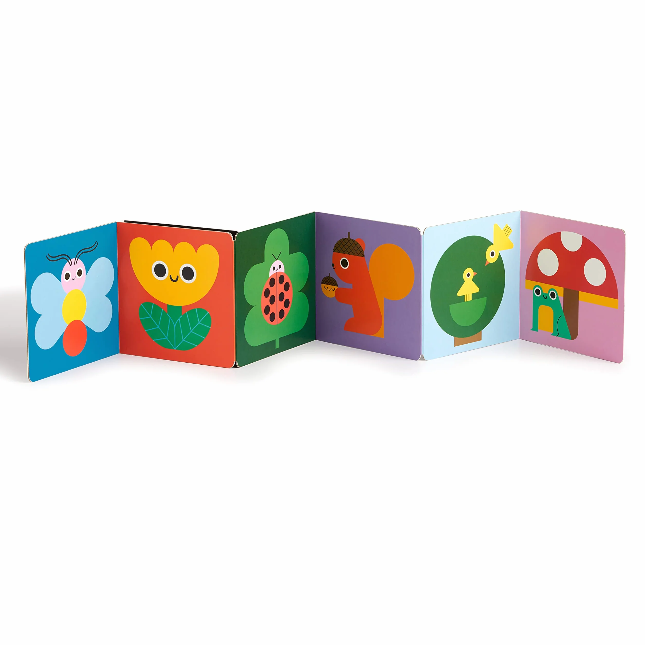 Nature My Tummy Book: High-Contrast Fold-Out Book That Stands for Tummy Time, Baby-Safe Mirror Inside!
