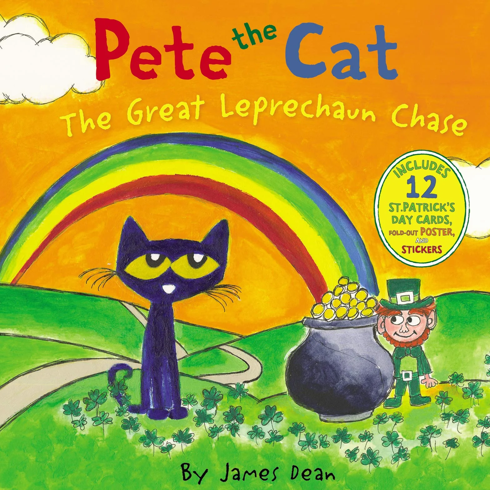 Pete the Cat: The Great Leprechaun Chase: Includes 12 St. Patrick's Day Cards, Fold-Out Poster, and Stickers