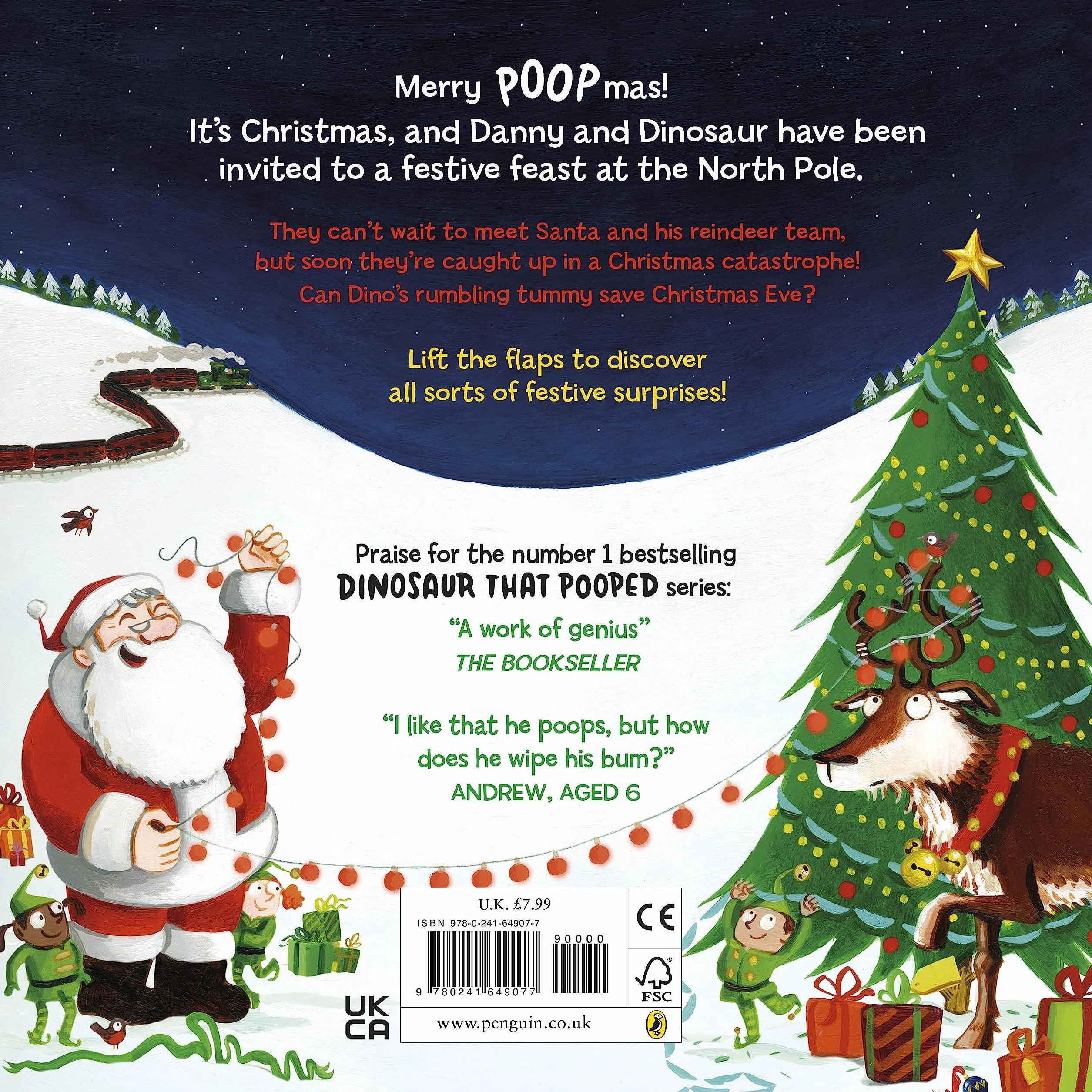 The Dinosaur that Pooped a Reindeer!: A festive lift-the-flap adventure