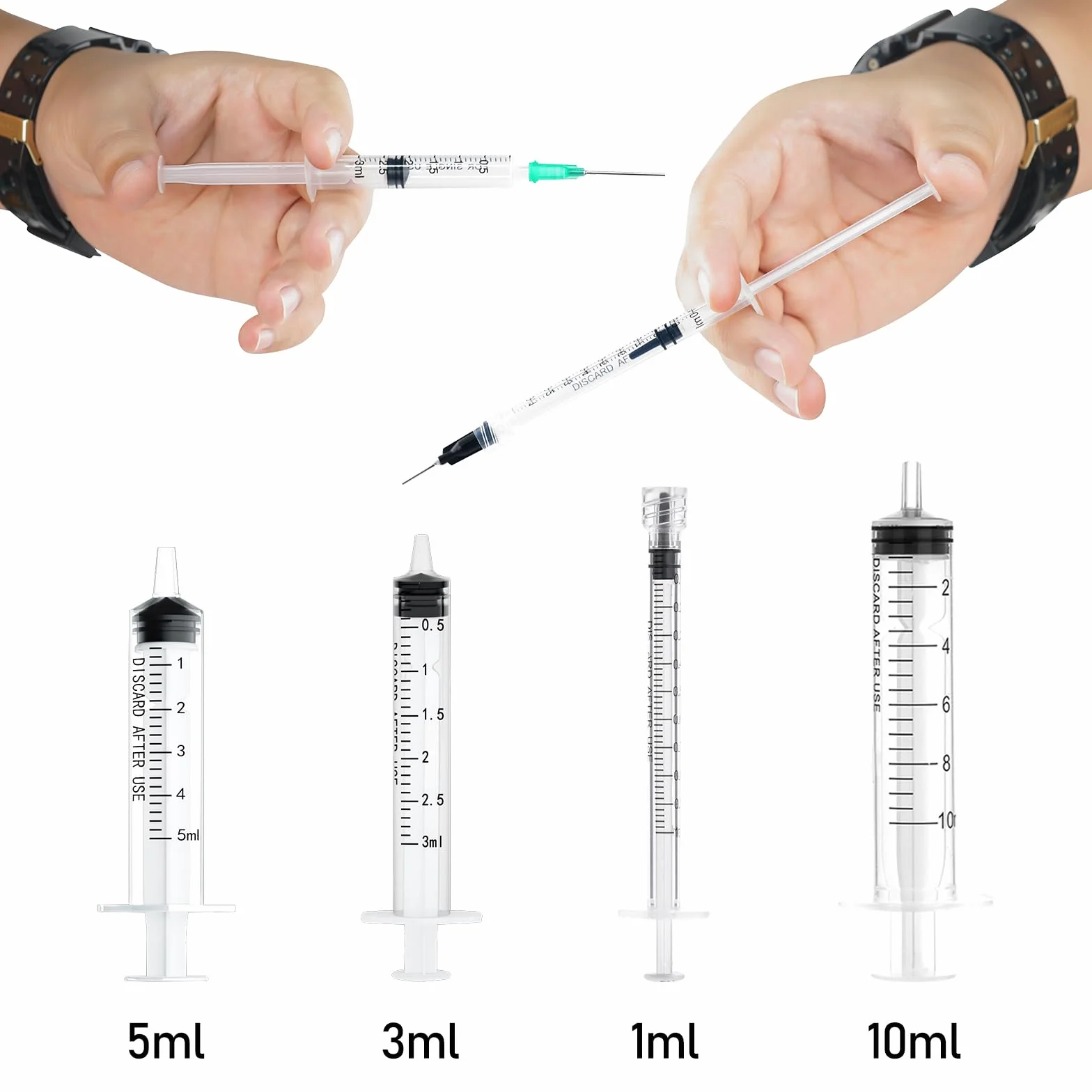 Zestaw strzykawek z tępymi igłami 1-10 ml 14-20 G