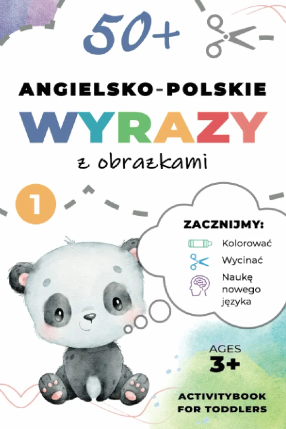 Angielsko-Polskie Słowa z Obrazkami dla Dzieci 3+ - Kolorowanie, Wycinanie, Nauka | Część 1