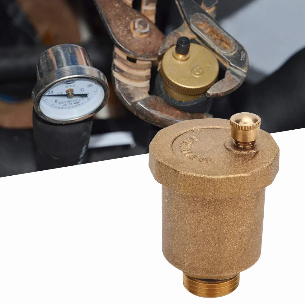 Odpowietrznik mosiężny, gwint zewnętrzny Odpowietrznik Automatyczny zawór odpowietrzający jednokierunkowy G1 / 2 "Zawór odpowietrzający z gwintem zewnętrznym G1 / 2" z gwintem zewnętrznym