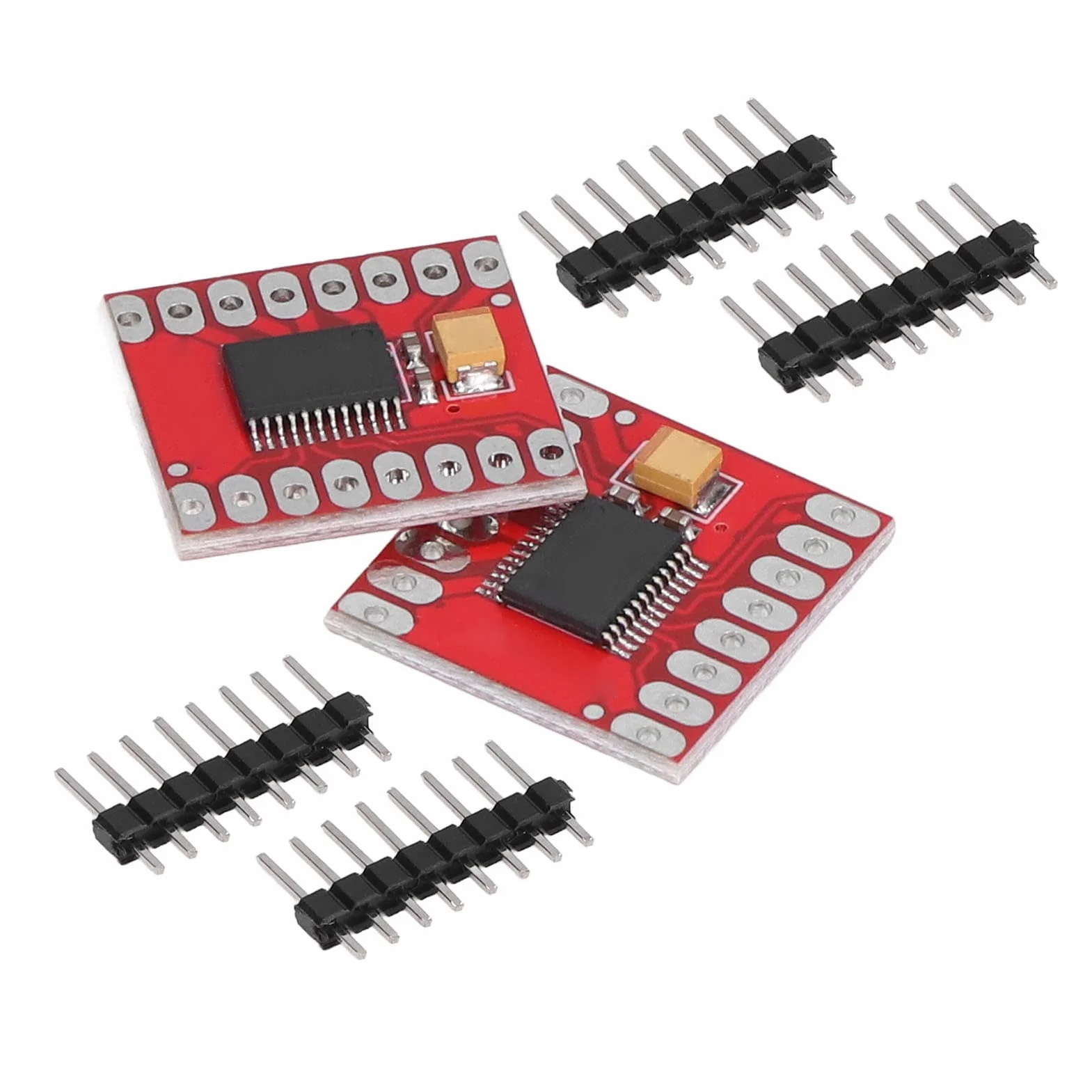 2 zestawy Moduł napędu silnika - Dual Driver Controller Board H Bridge do silnika stałego i krokowego z zabezpieczeniem nadprądowym, TB6612FNG H Bridge 21 x 21 mm / 0,83 x 0,83 cala