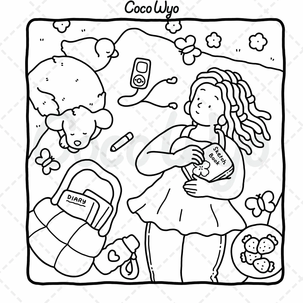Girl Moments: Vol. 2 Coloring Book for Adults and Teens Cute Cozy Daily Activities Relaxation