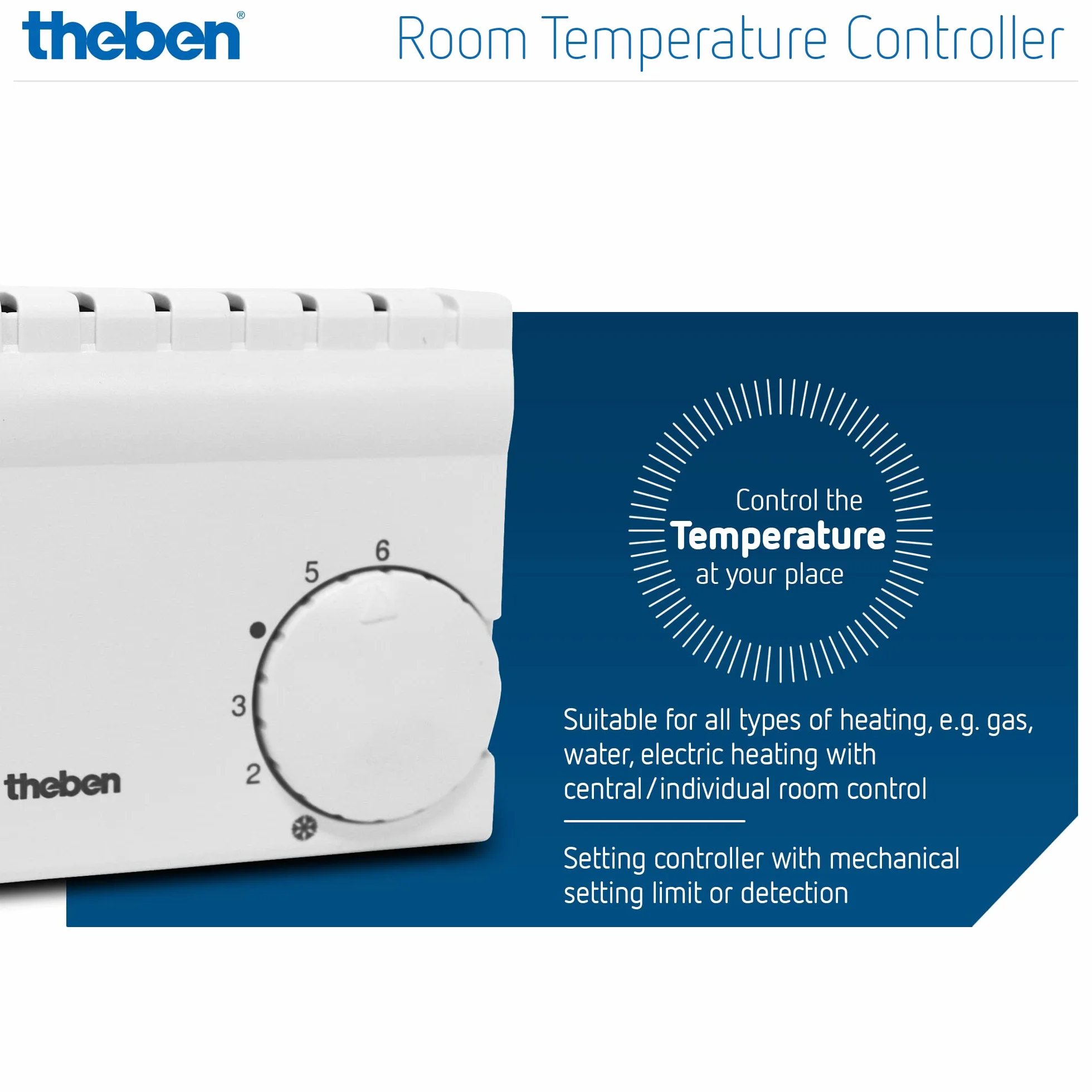 Theben RAM 701 Ramses termostat pokojowy regulator temperatury pomieszczenia