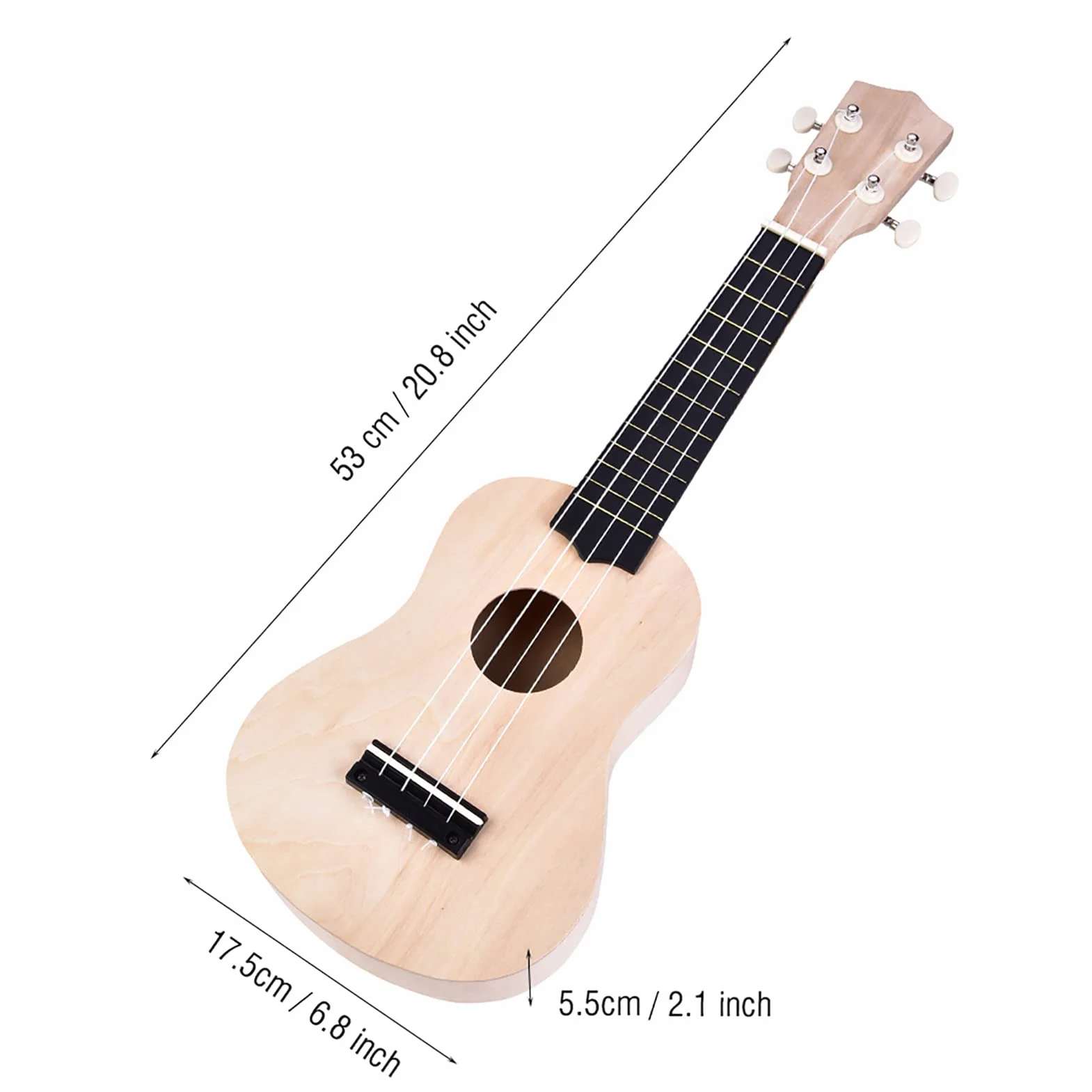 Zestaw do Ukulele DIY 4-strunowy Lipa Instrument Muzyczny dla Początkujących